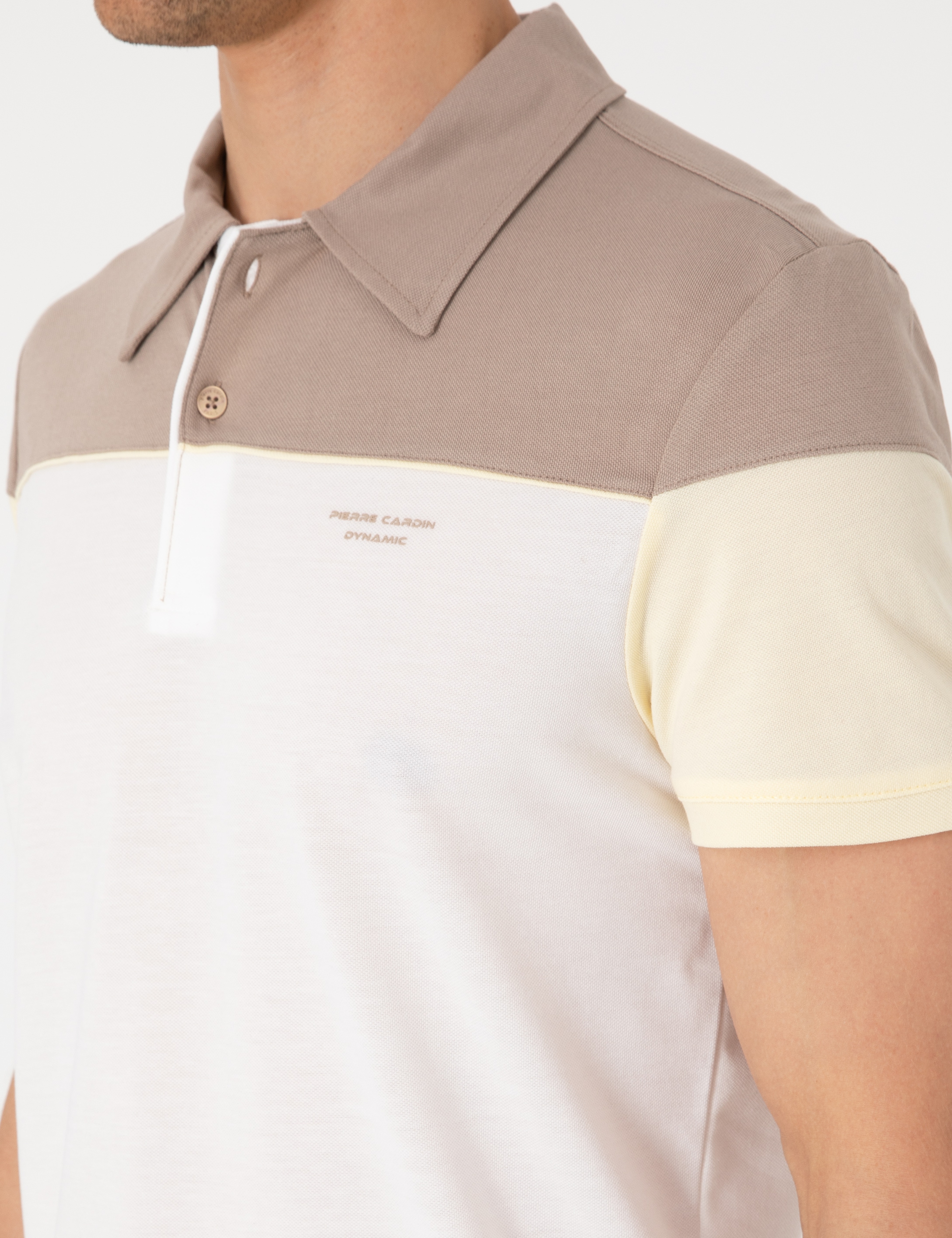 Ekru Slim Fit Tişört - Image 7