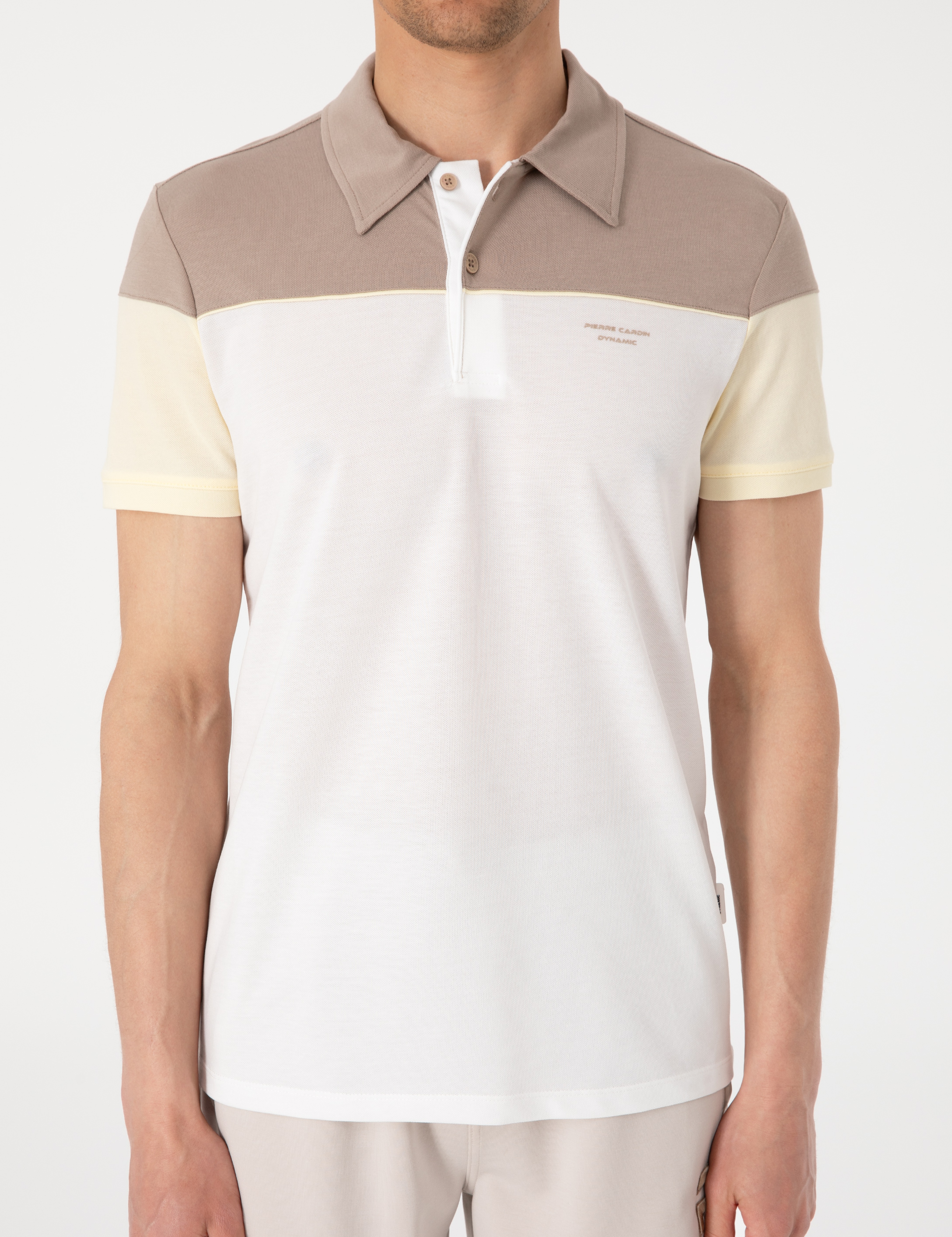 Ekru Slim Fit Tişört - Image 6
