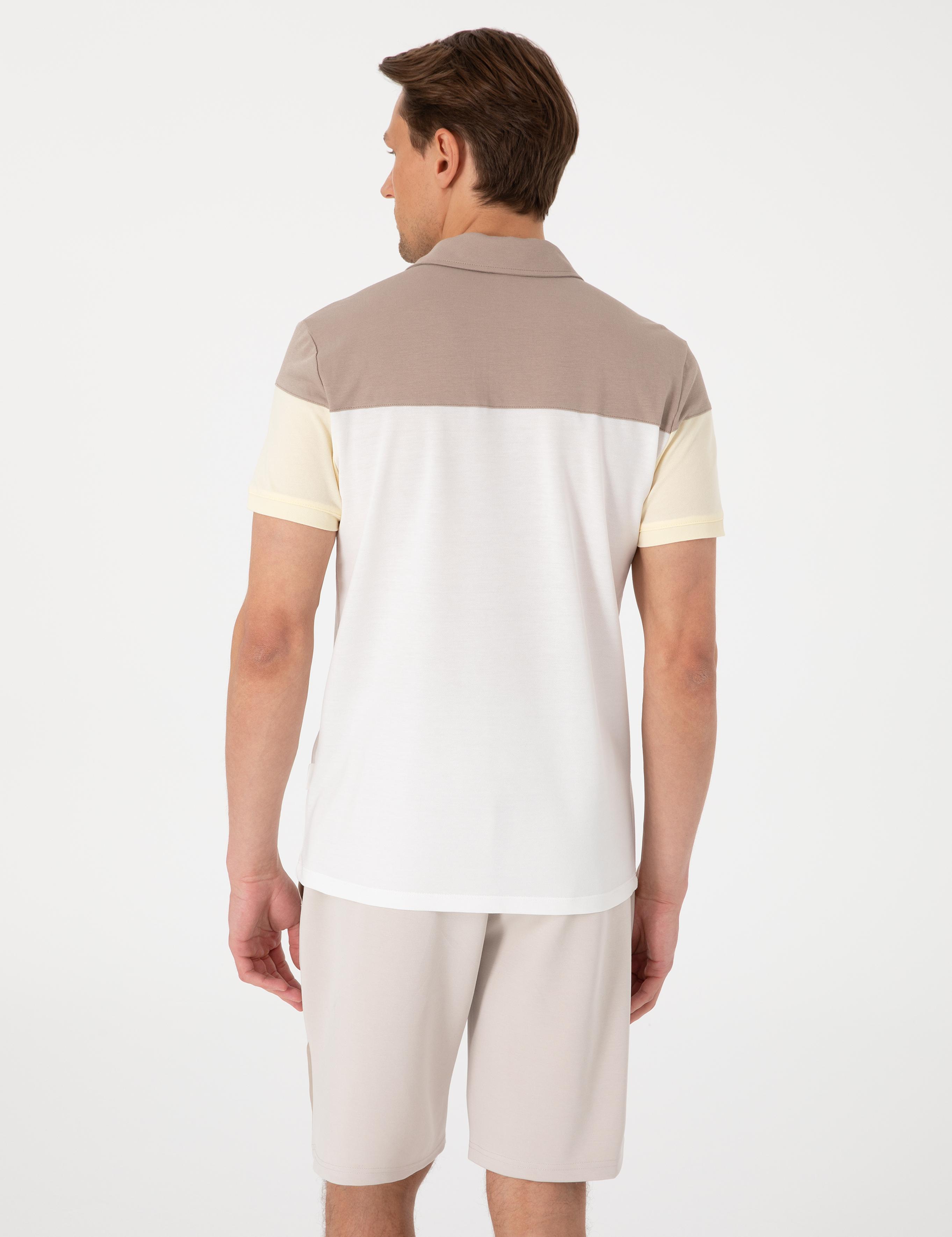 Ekru Slim Fit Tişört