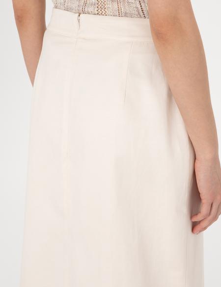 Ekru A Kesim Dokuma Etek - 50301232001