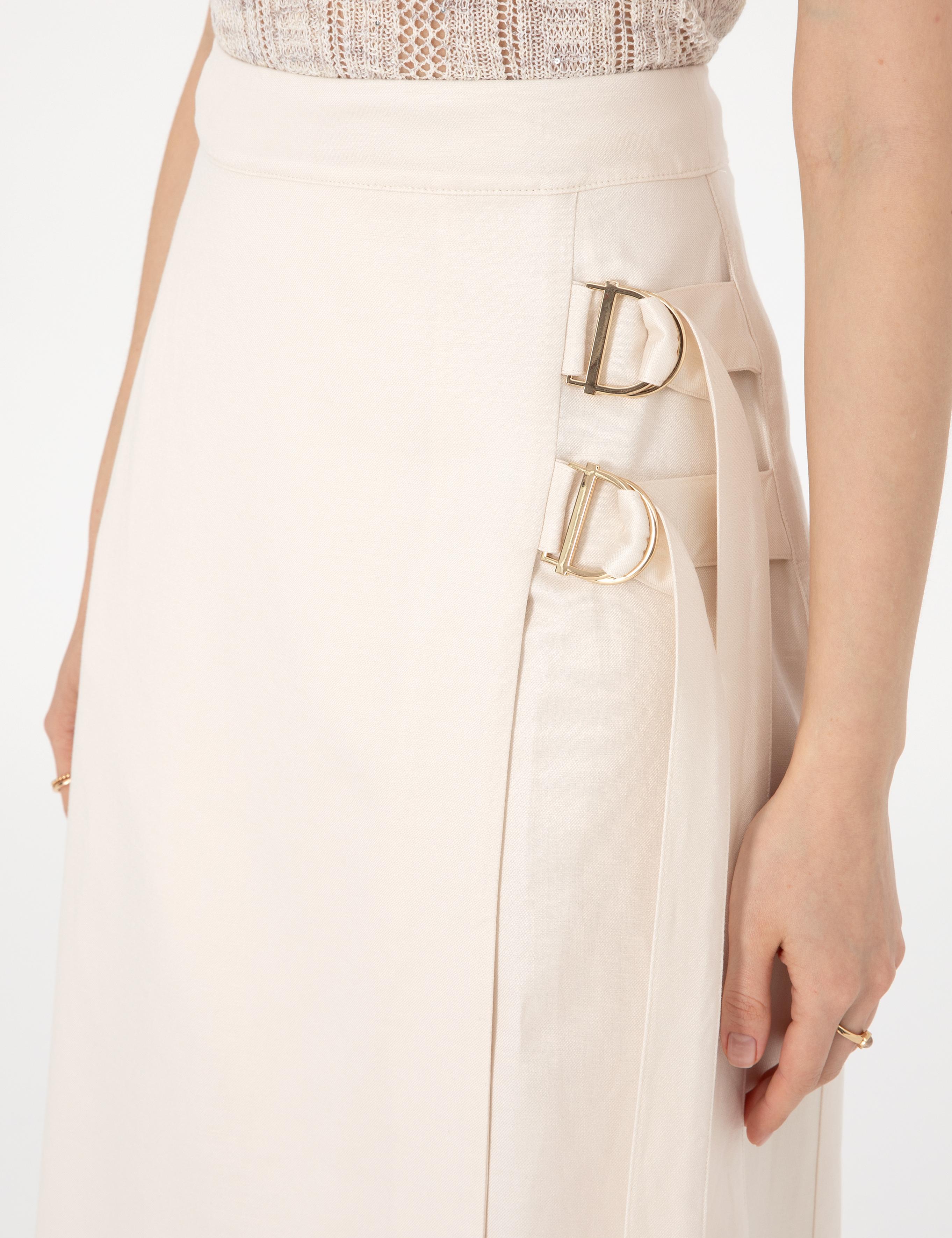 Ekru A Kesim Dokuma Etek