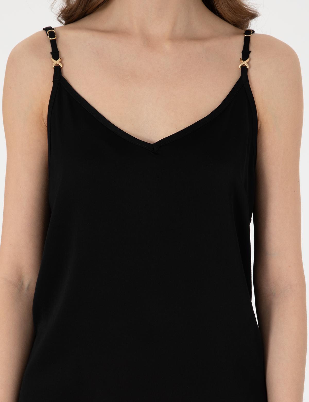 Siyah Regular Fit Bluz - 50301166016