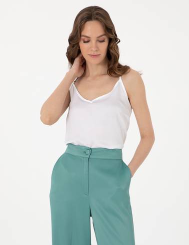 Beyaz Regular Fit Bluz