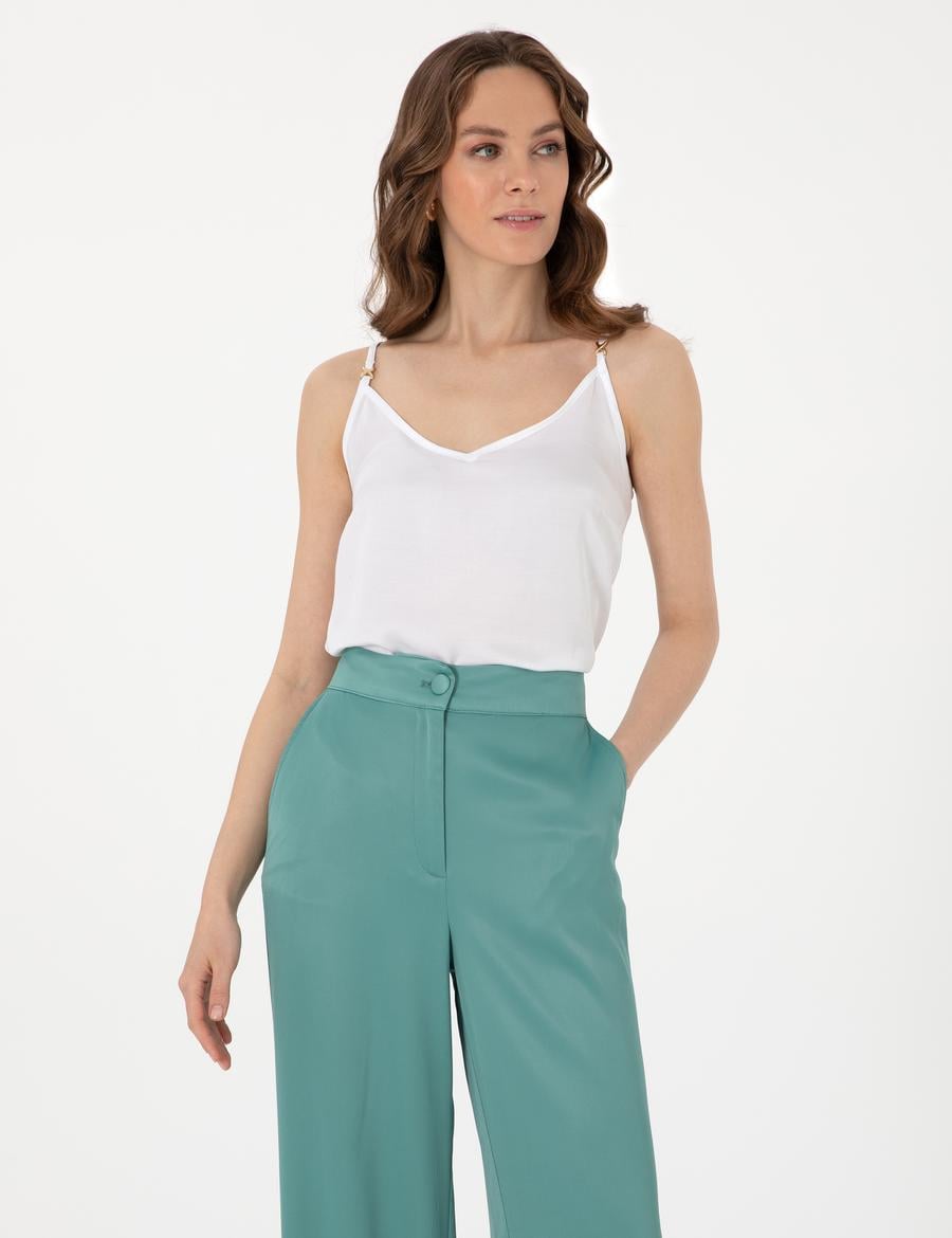 Beyaz Regular Fit Bluz