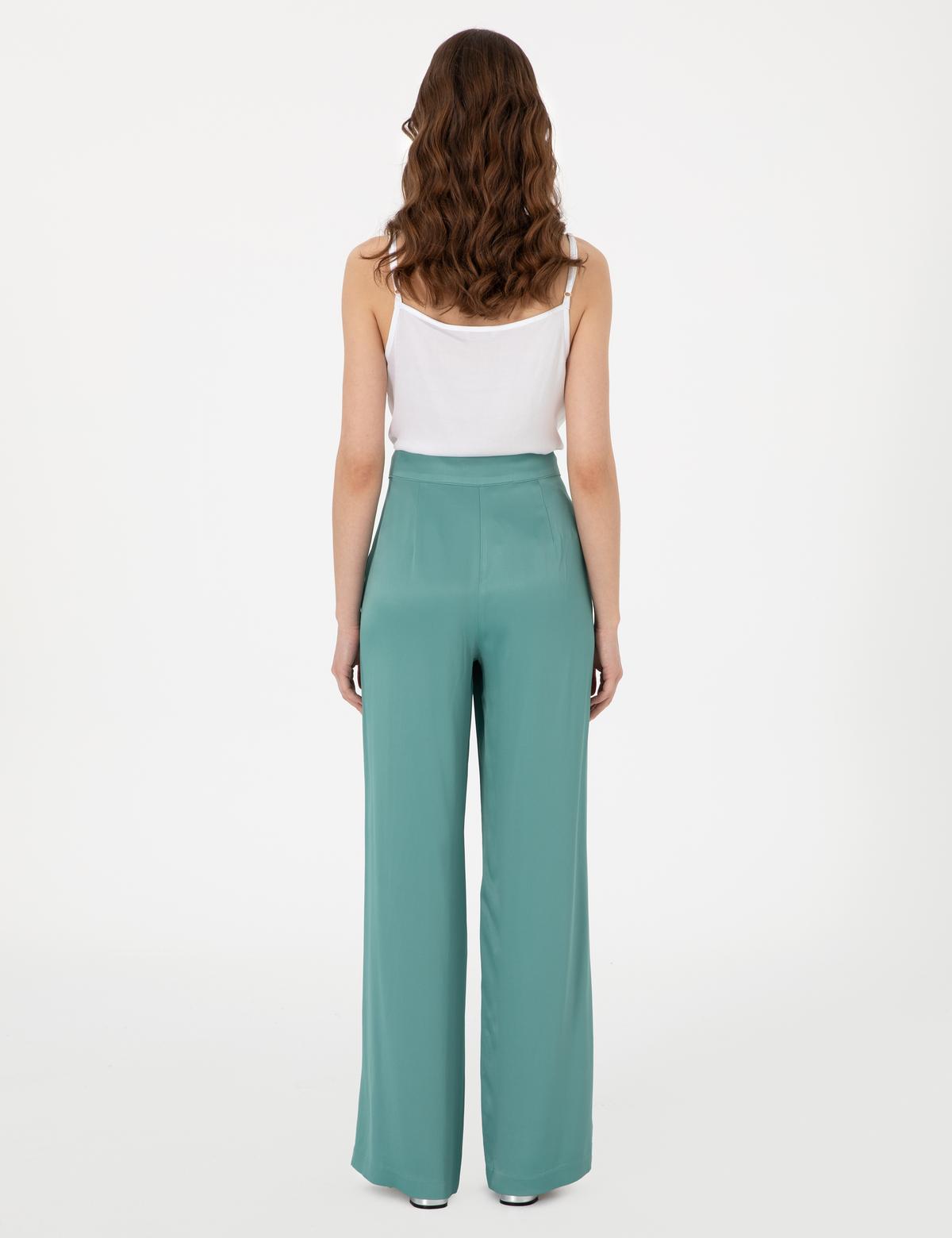 Yeşil Kumaş Pantolon - 50299799006