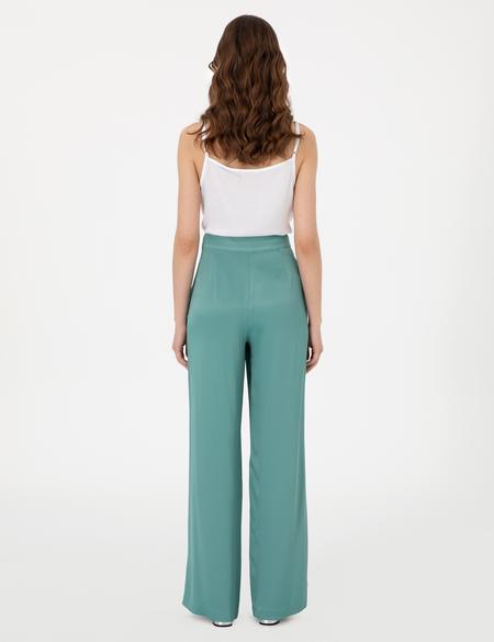 Yeşil Kumaş Pantolon - 50299799006