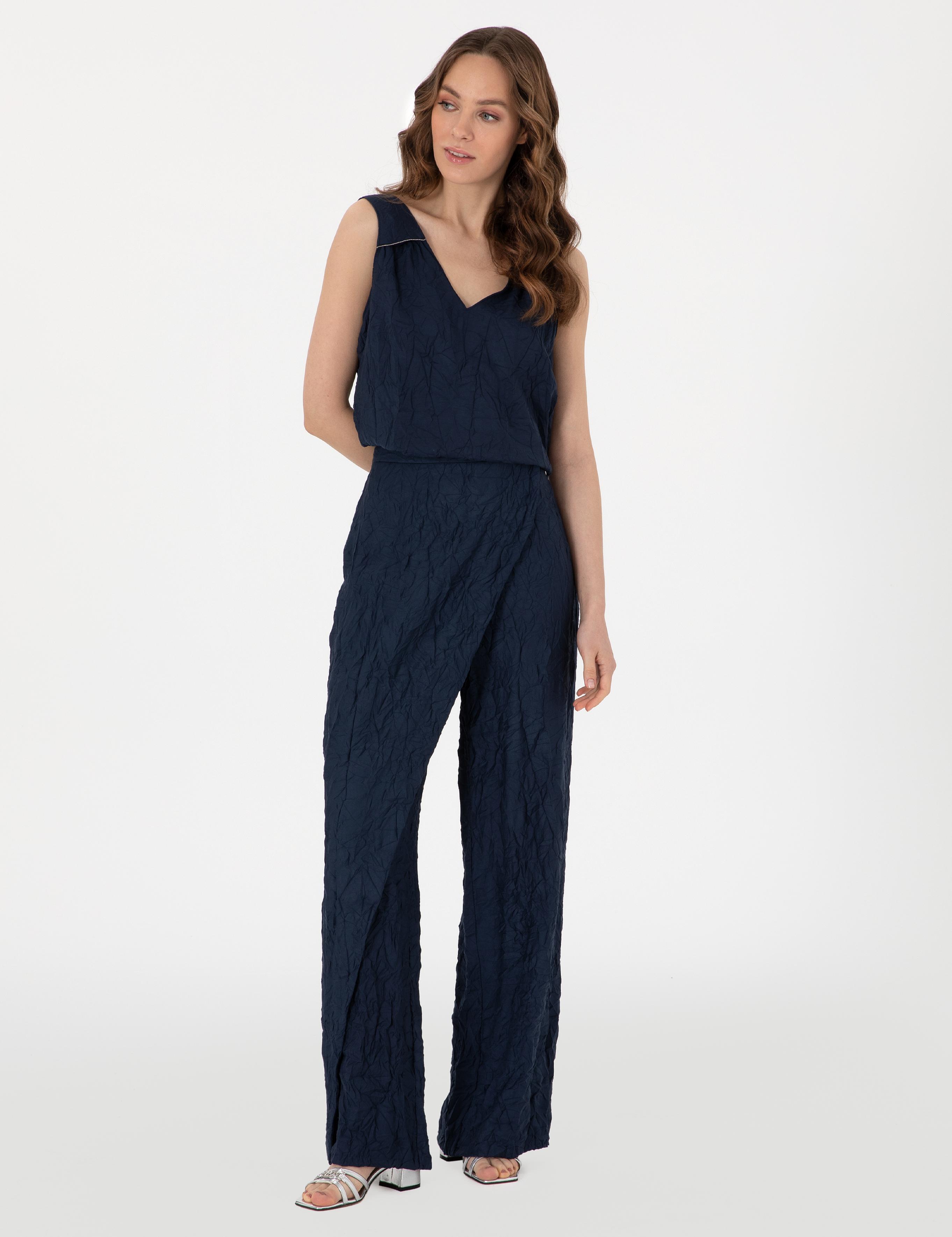 Lacivert Regular Fit Bluz