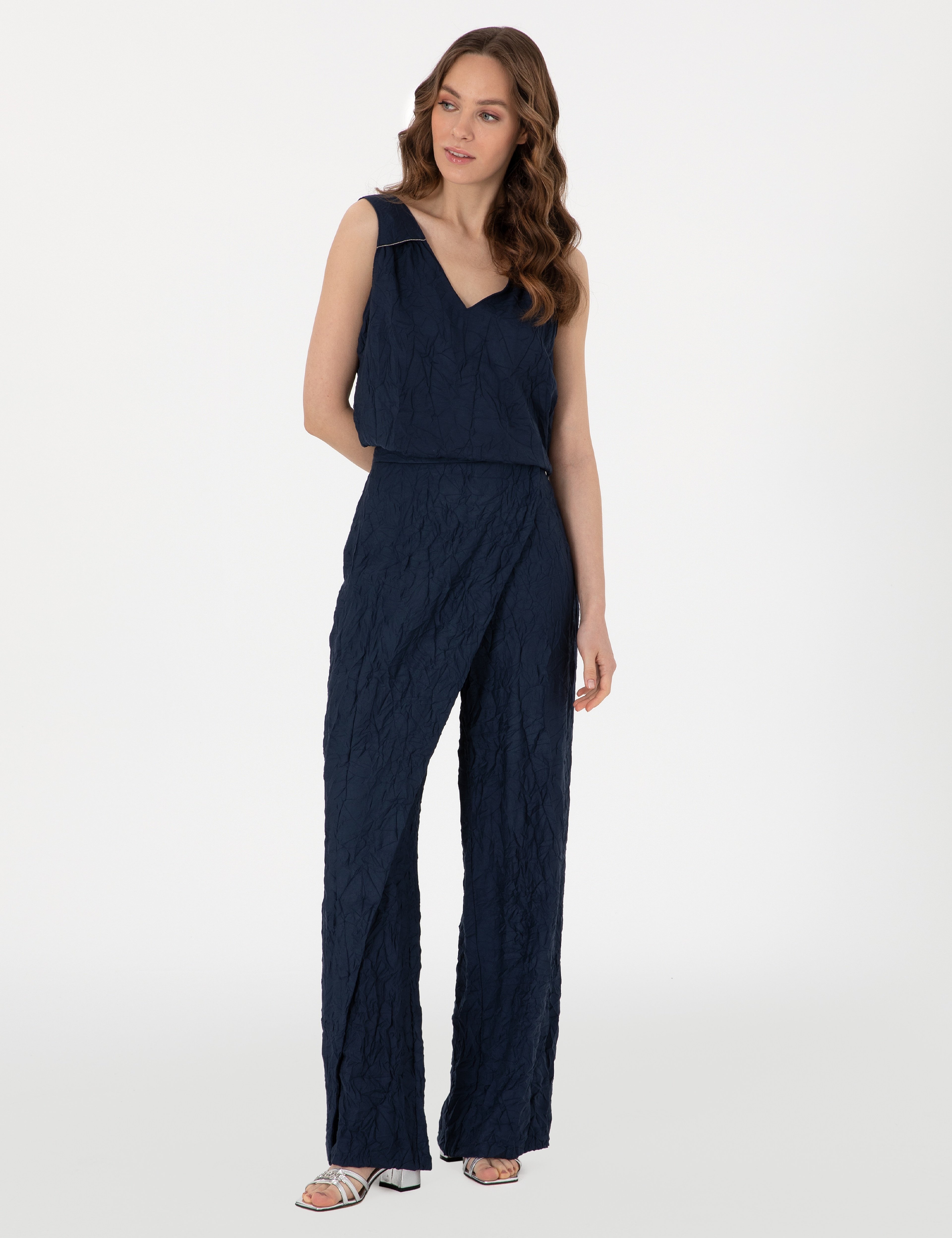 Lacivert Regular Fit Bluz
