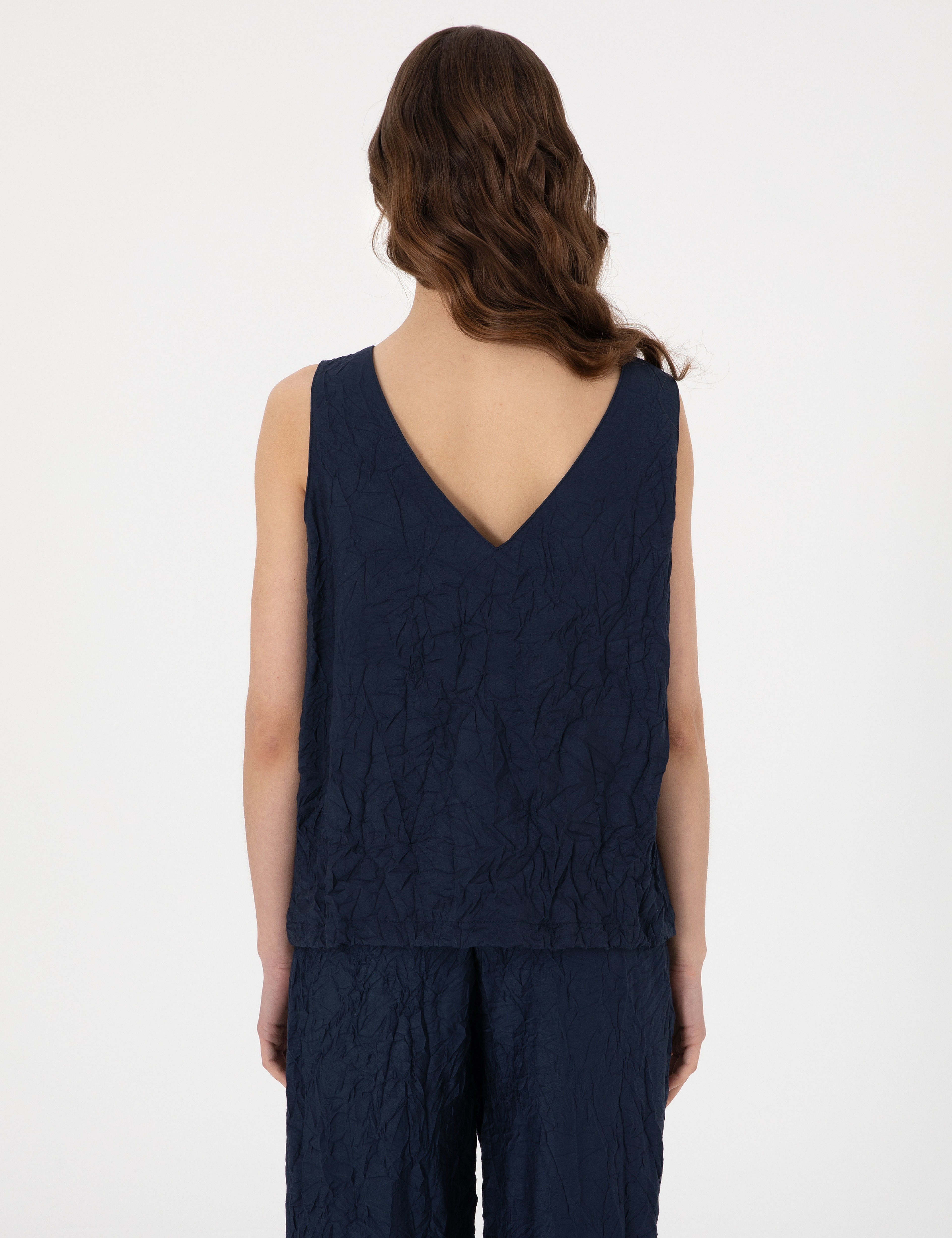 Lacivert Regular Fit Bluz - Image 5