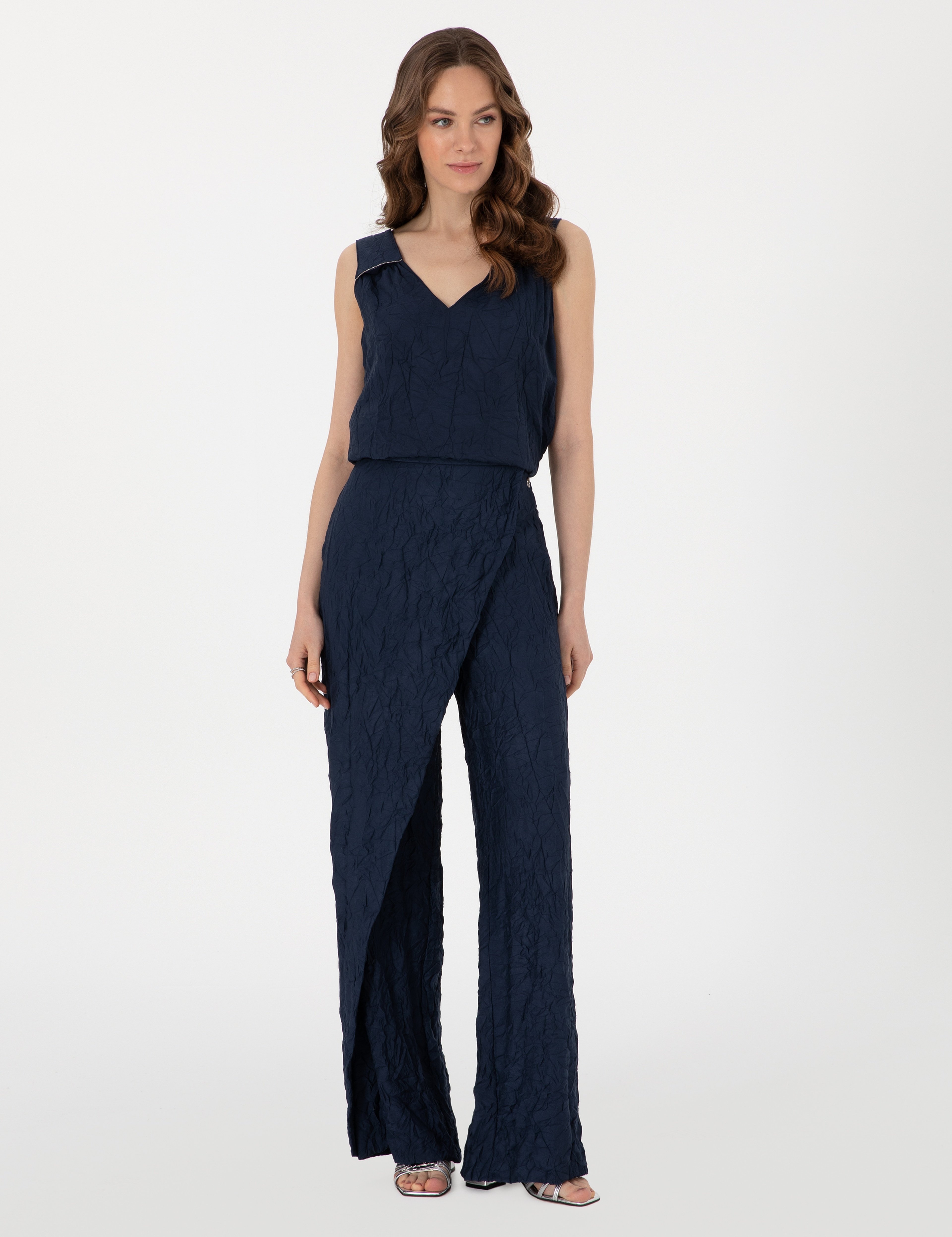 Lacivert Loose Fit Pantolon - Image 3