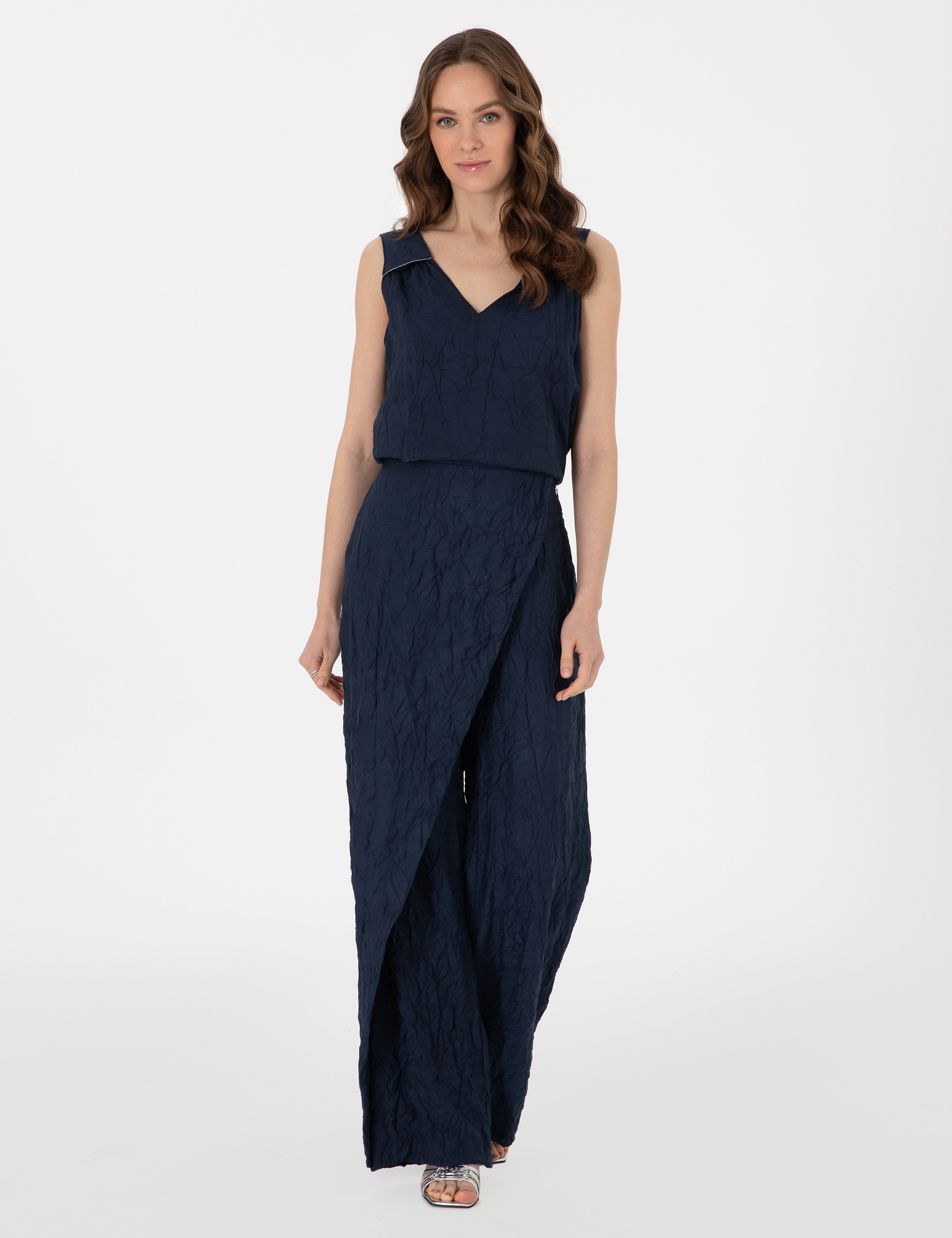 Lacivert Loose Fit Pantolon
