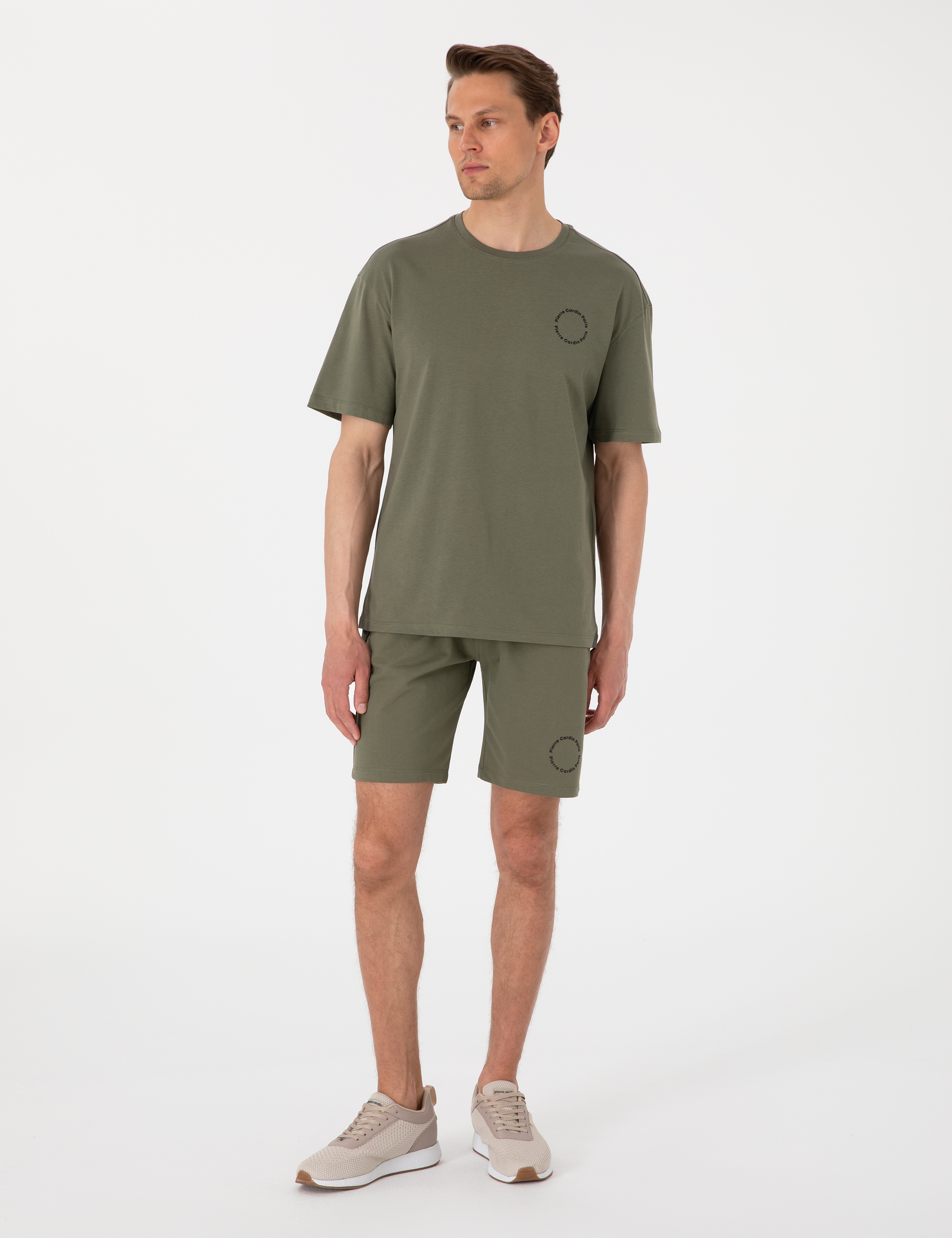 Haki Regular Fit Örme Şort - Image 3