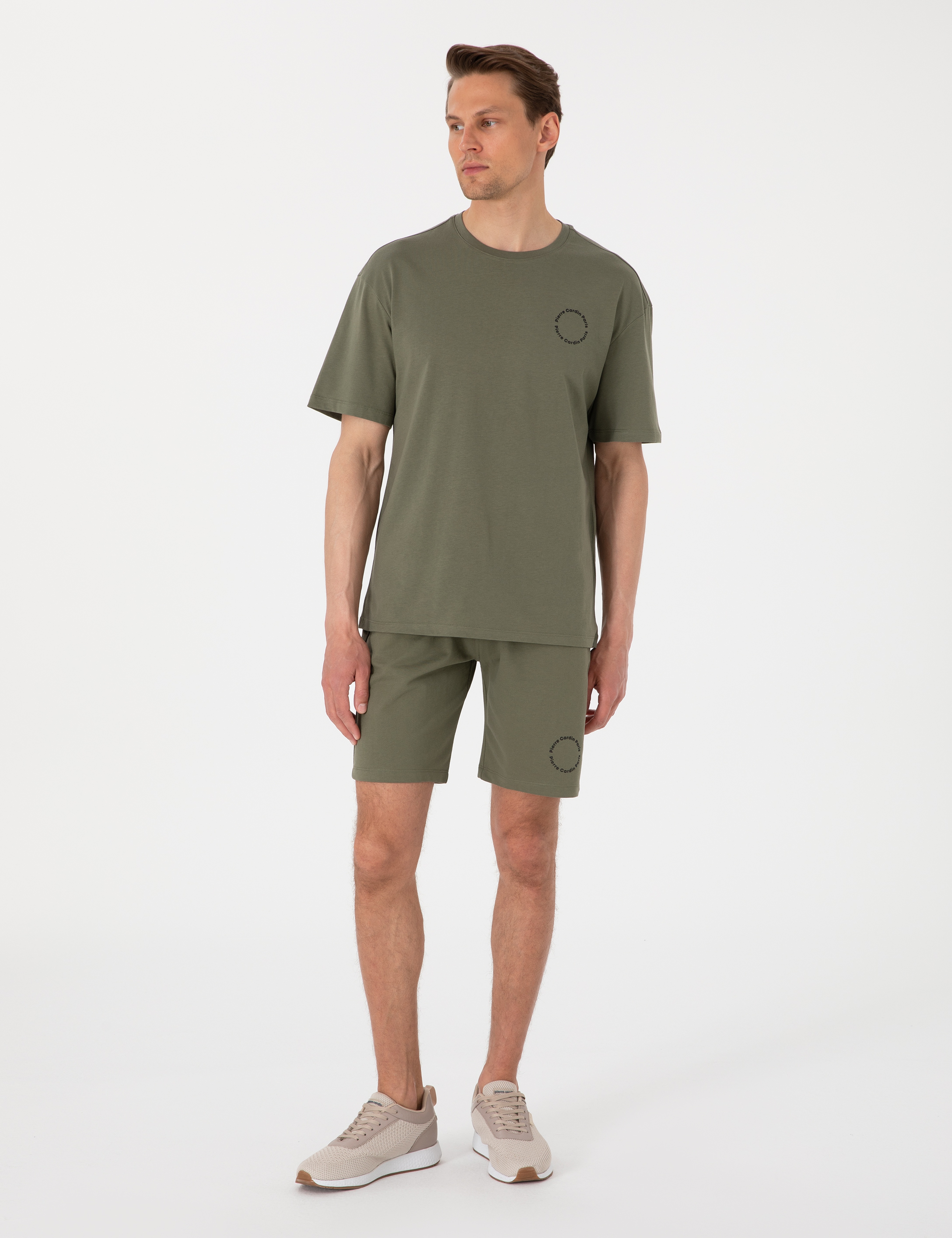Haki Regular Fit Örme Şort