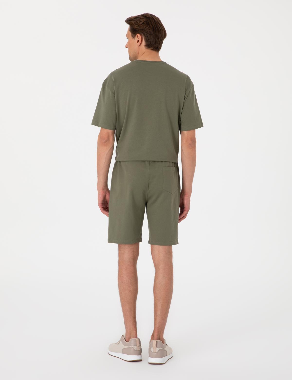 Haki Regular Fit Örme Şort - 50310107006