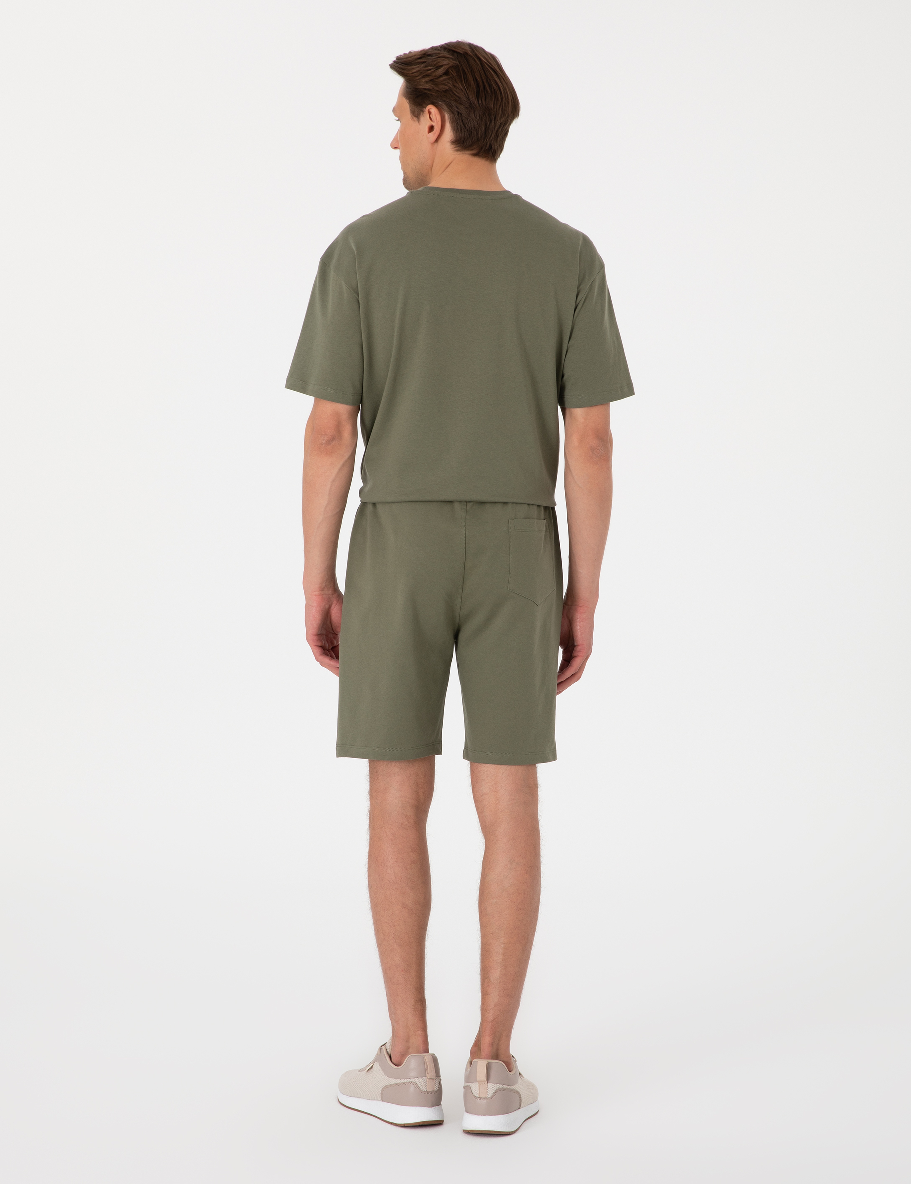 Haki Regular Fit Örme Şort