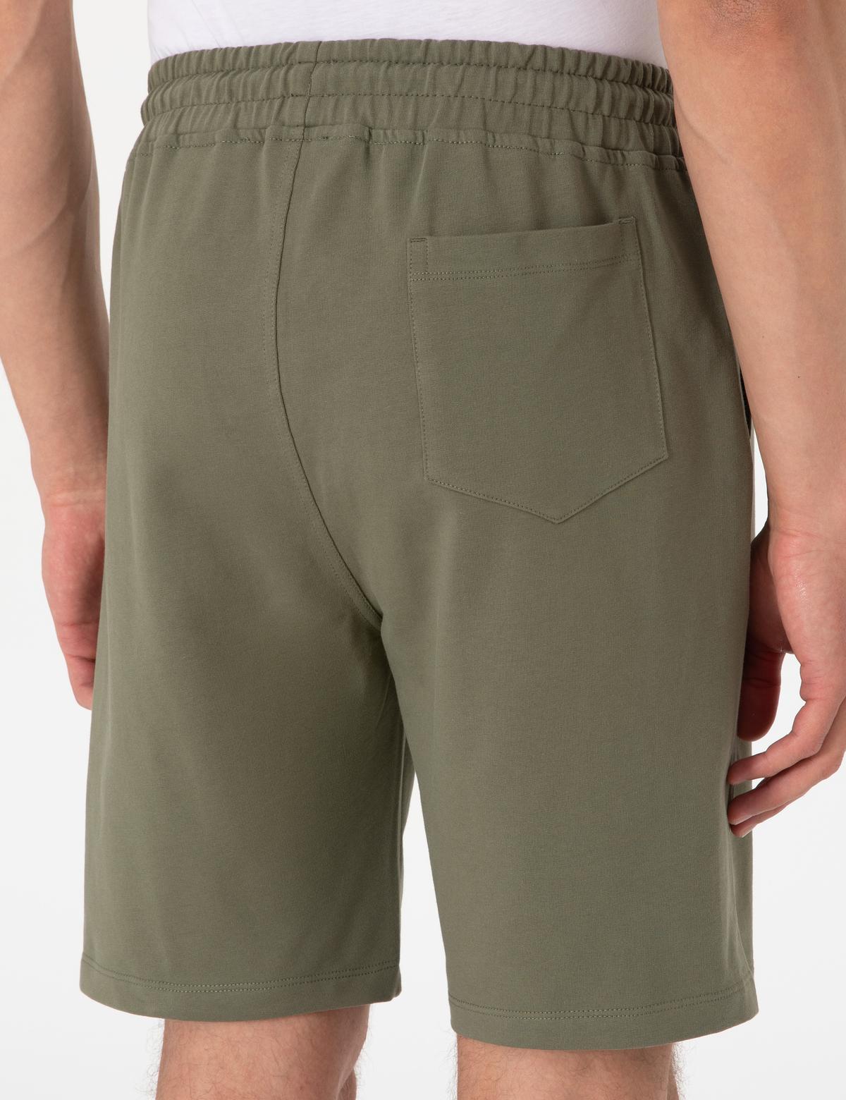 Haki Regular Fit Örme Şort - 50310107006