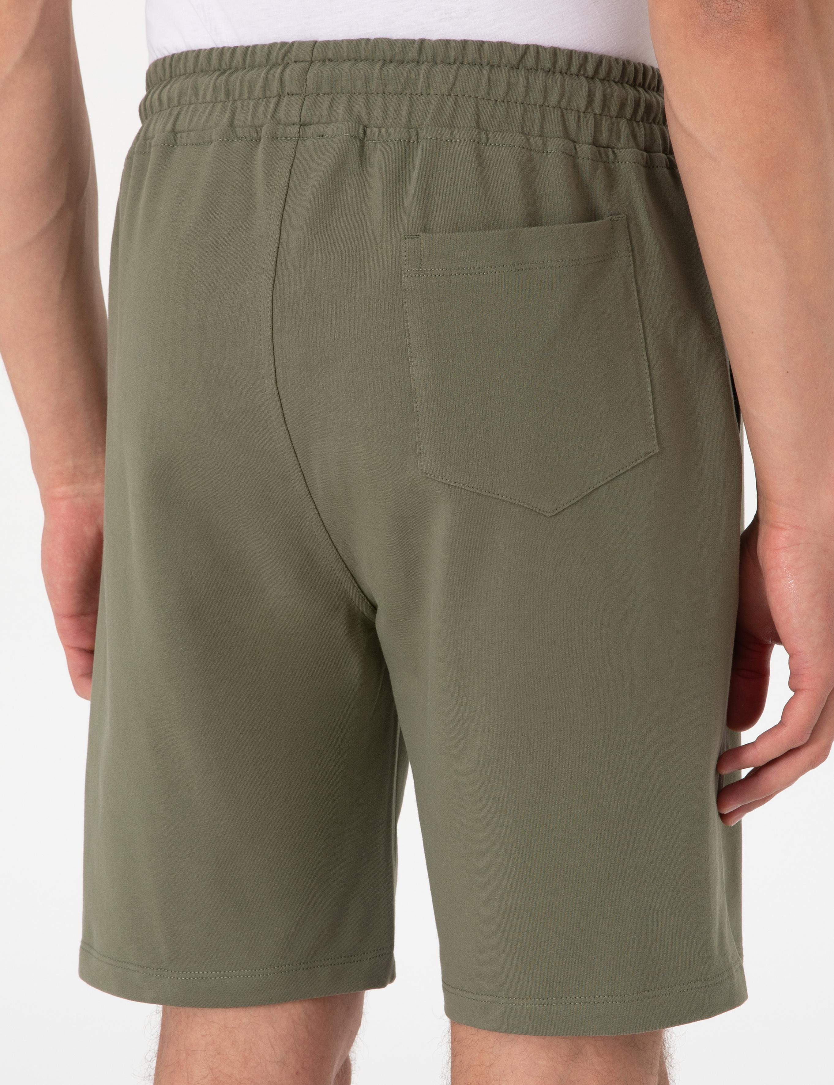 Haki Regular Fit Örme Şort