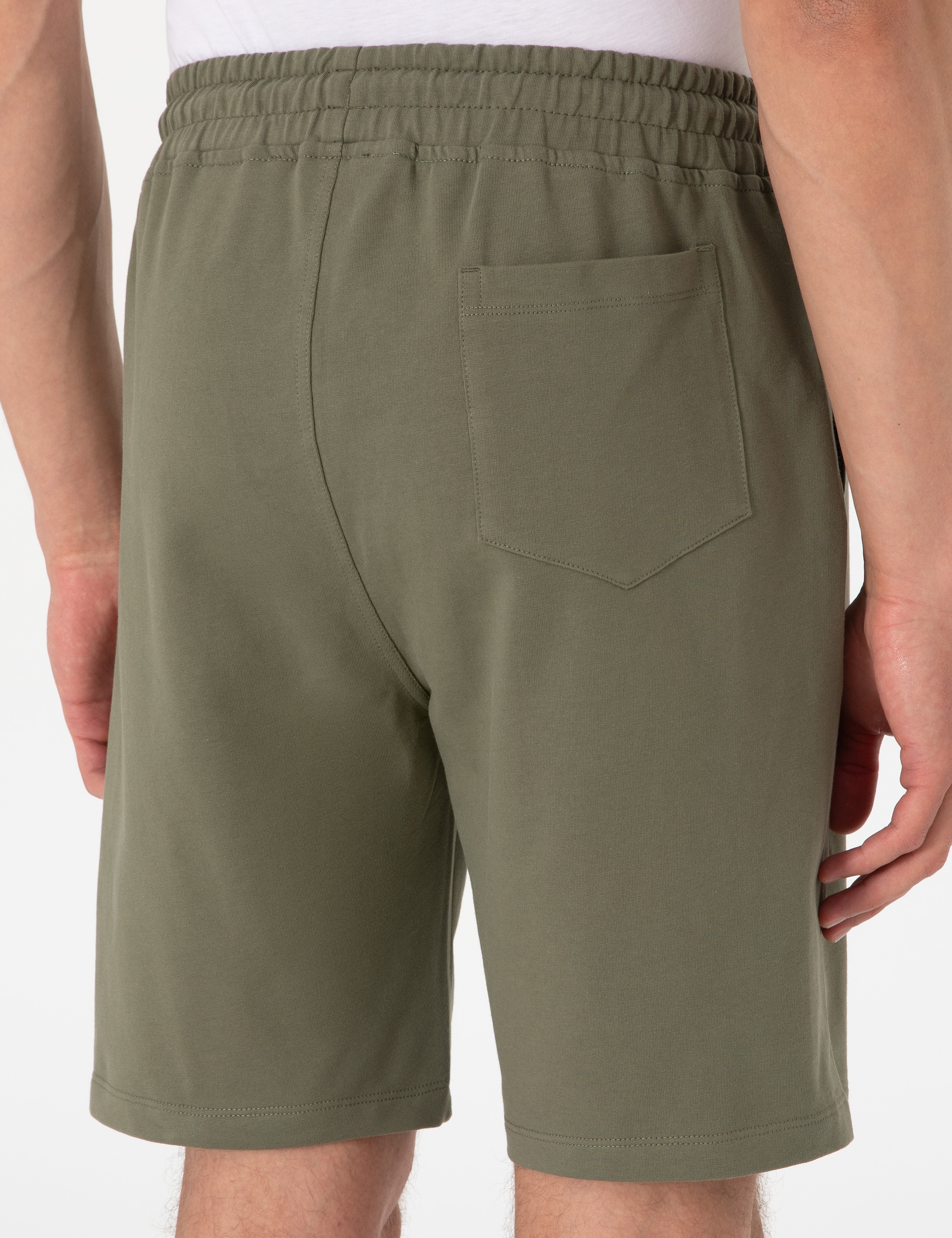 Haki Regular Fit Örme Şort - Image 6