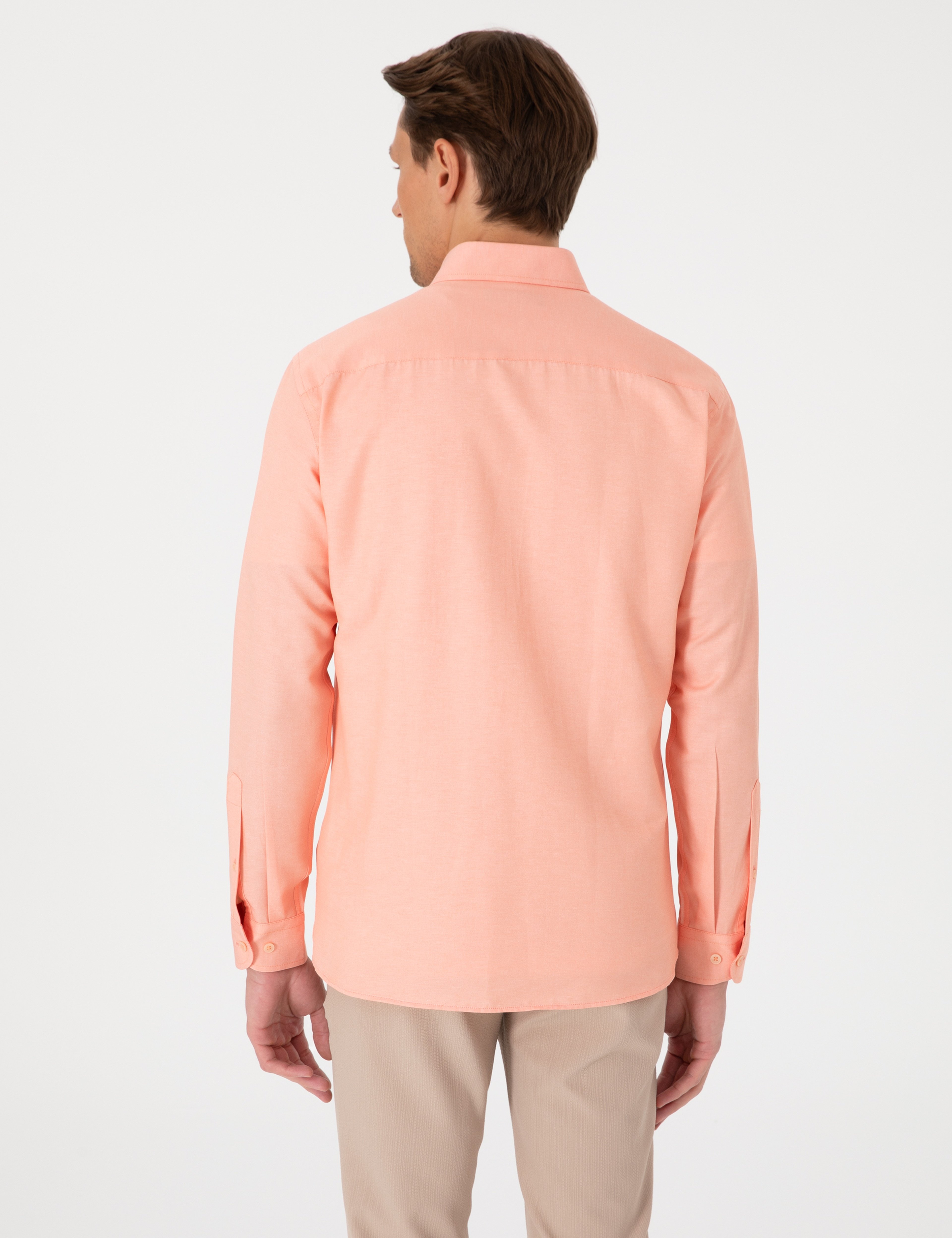 Mercan Oxford Slim Fit Kolay Ütülenebilir Gömlek