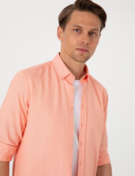 Mercan Oxford Slim Fit Kolay Ütülenebilir Gömlek - 50306996014