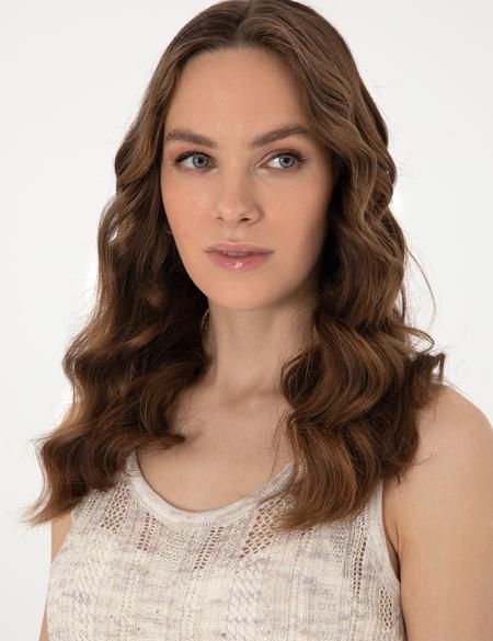 Kum Slim Fit Triko Tişört - 50305576012