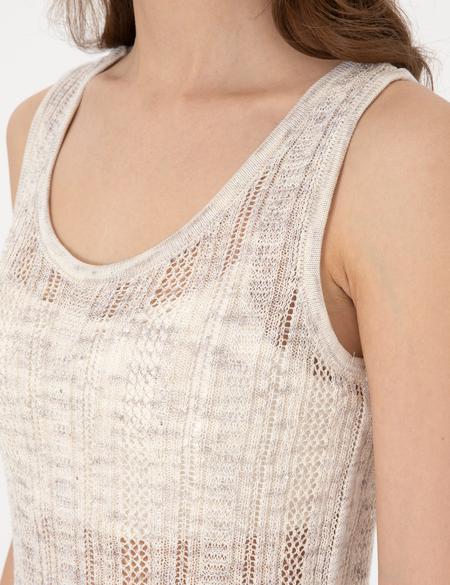 Kum Slim Fit Triko Tişört - 50305576012