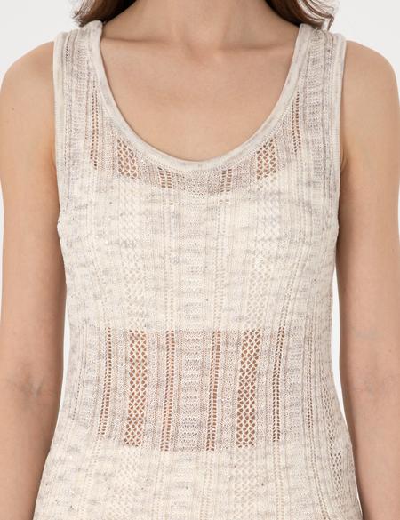 Kum Slim Fit Triko Tişört - 50305576012