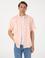 Pudra Comfort Fit %100 Keten Kısa Kollu Gömlek