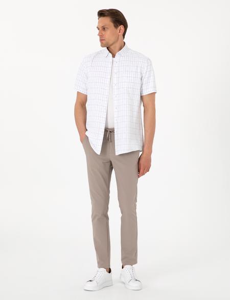 Beyaz Regular Fit Kısa Kollu Gömlek - 50307066006