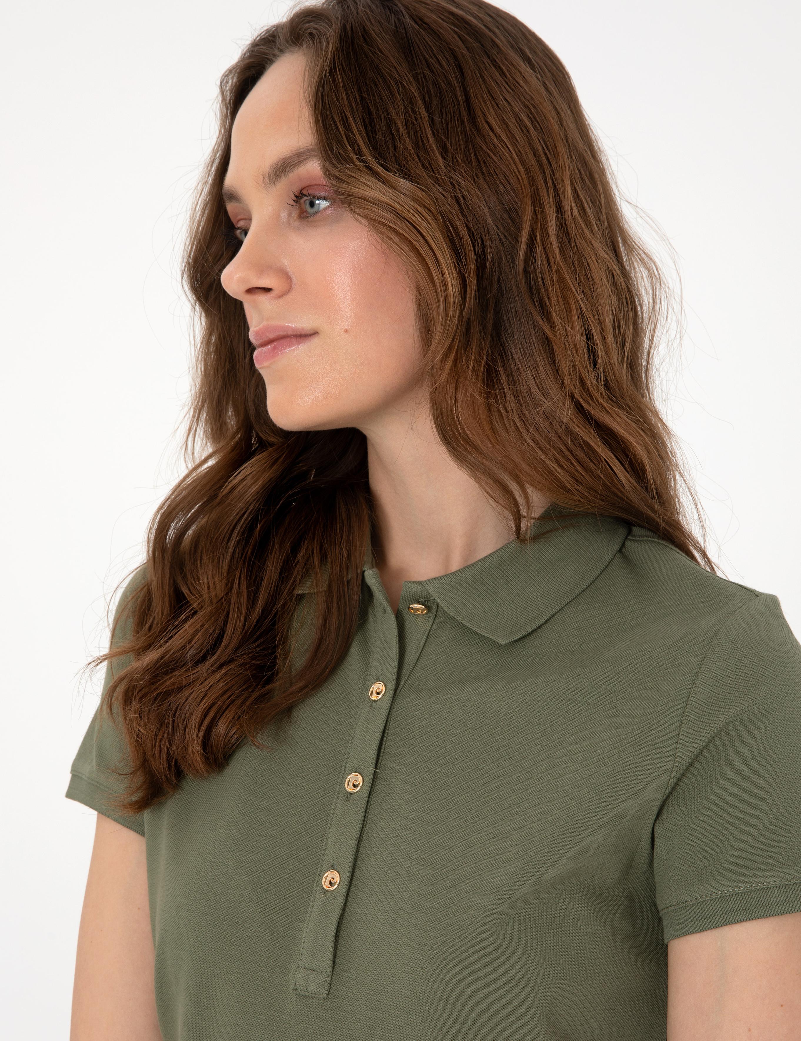 Haki Regular Fit Pamuklu Polo Yaka Basic Tişört