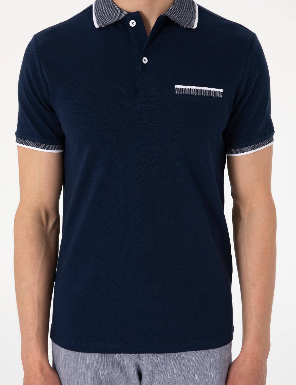 Lacivert Slim Fit Tişört - 50307562002