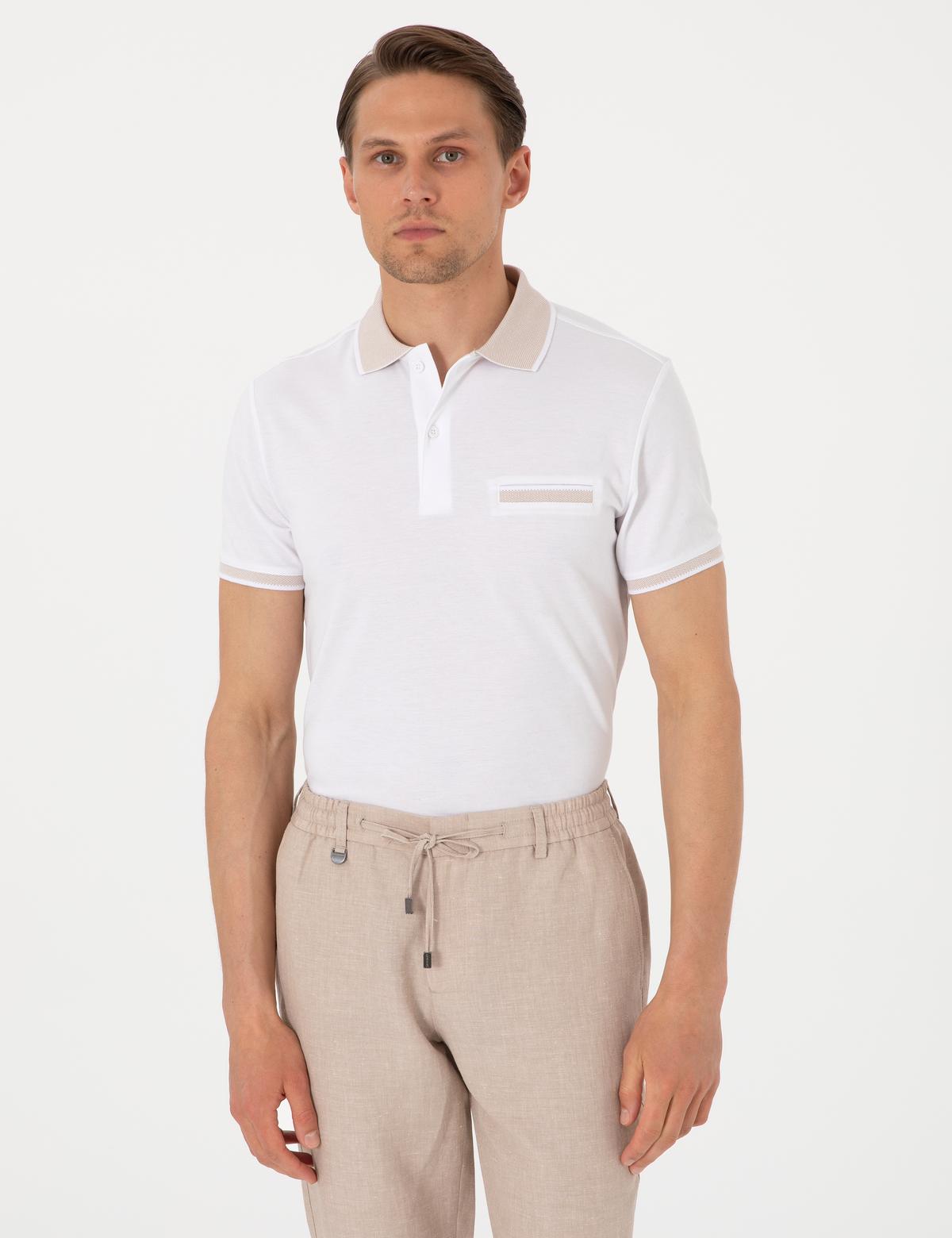 Beyaz Slim Fit Tişört