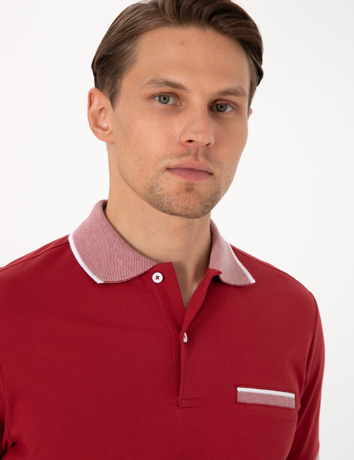 Nar Çiçeği Slim Fit Tişört - 50307562033