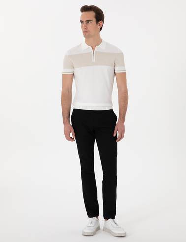 Siyah Slim Fit Kanvas Pantolon