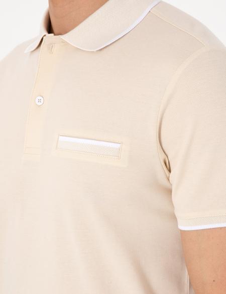 Bej Slim Fit Tişört - 50307562025