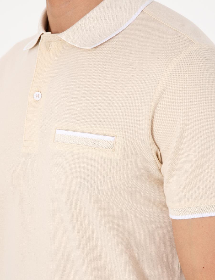 Bej Slim Fit Tişört