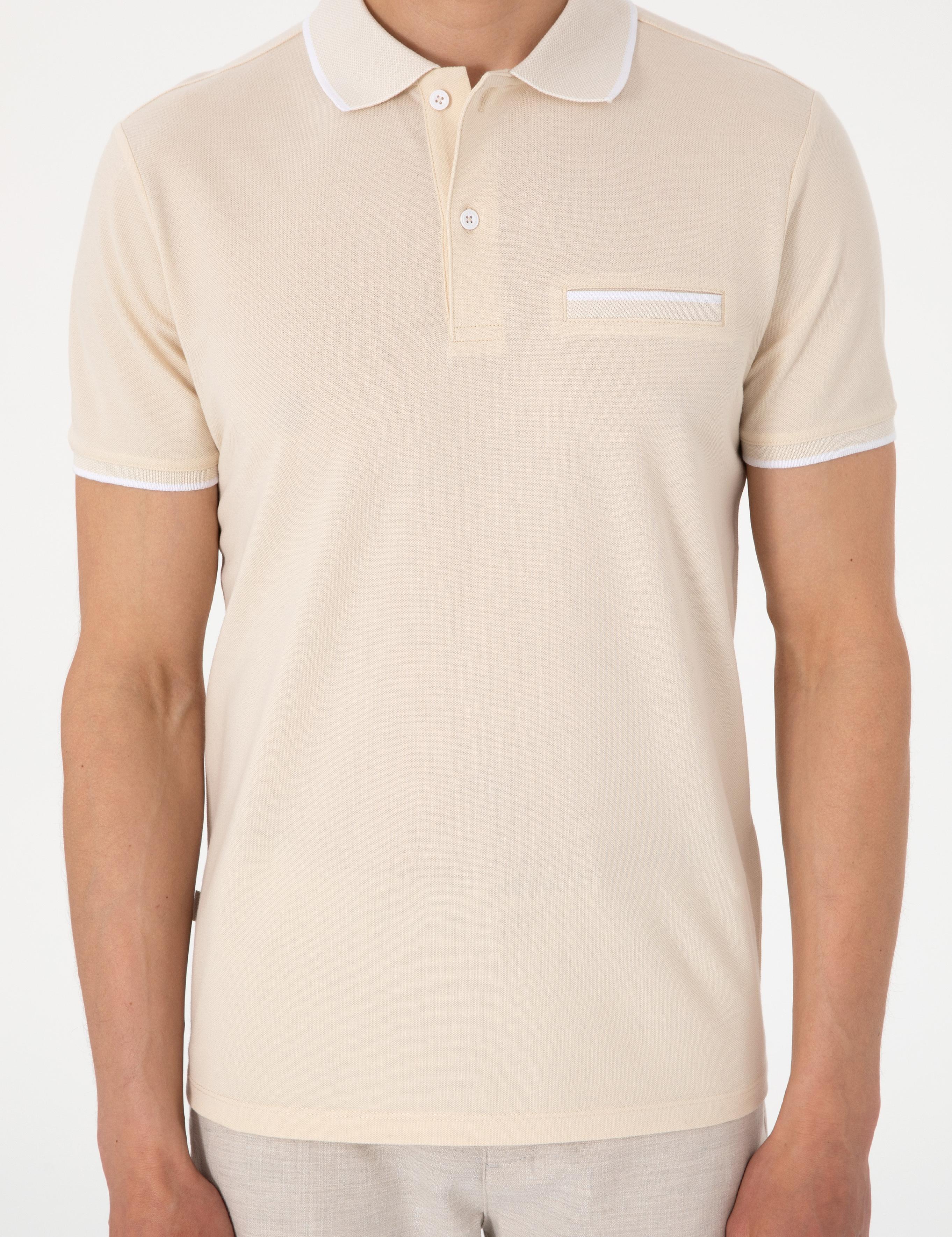 Bej Slim Fit Tişört