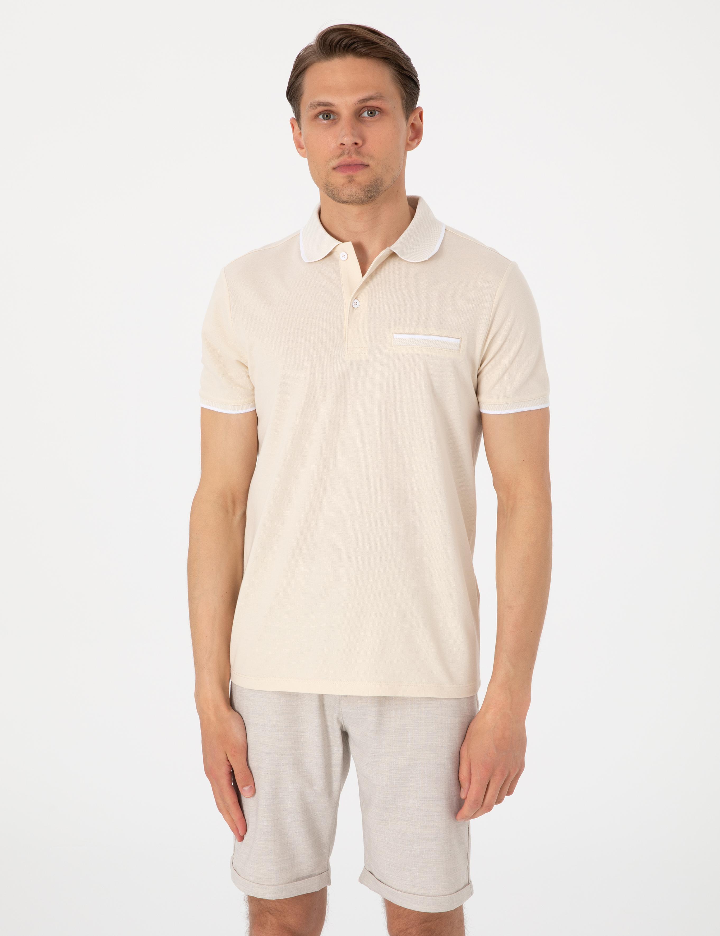 Bej Slim Fit Tişört