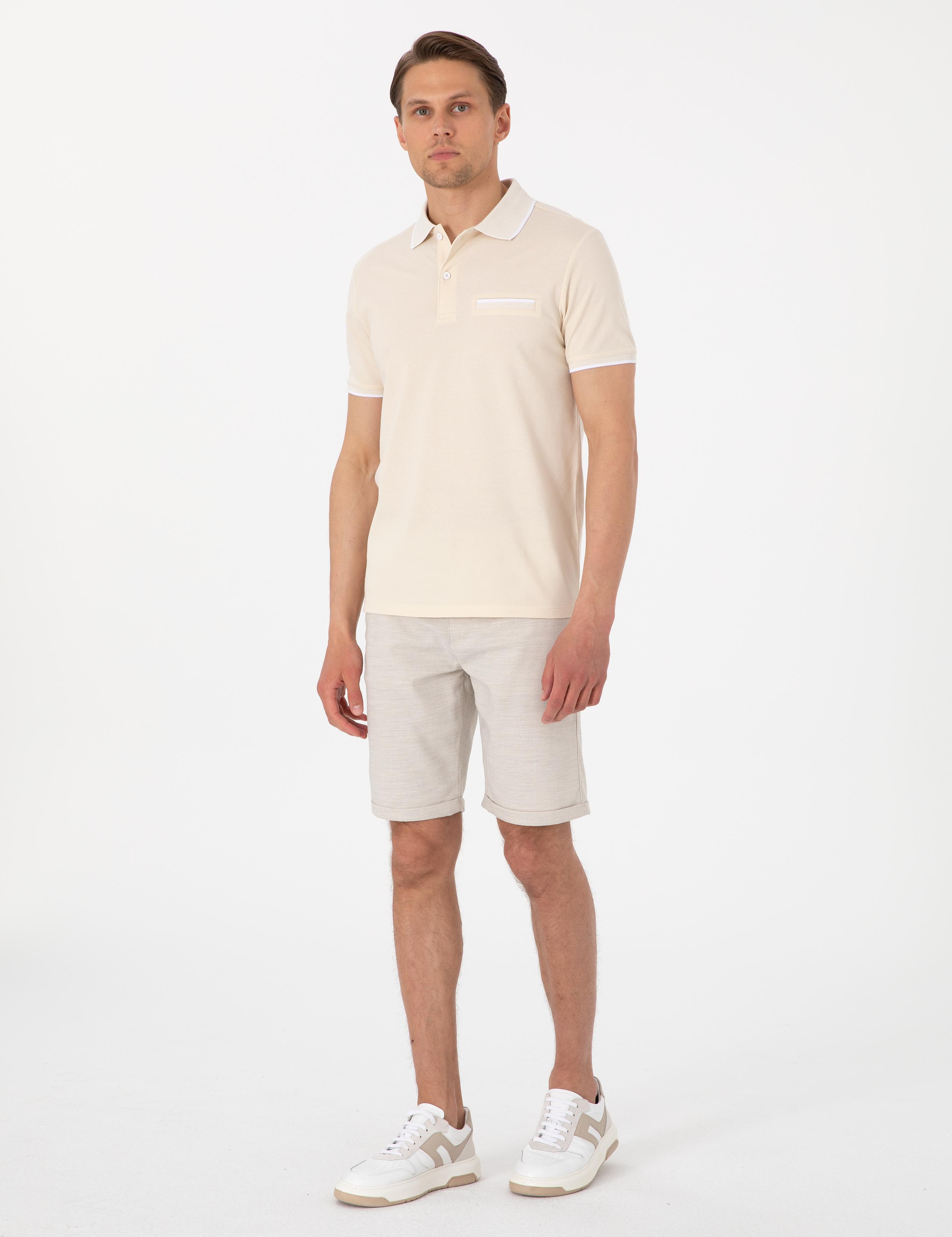 Bej Slim Fit Tişört