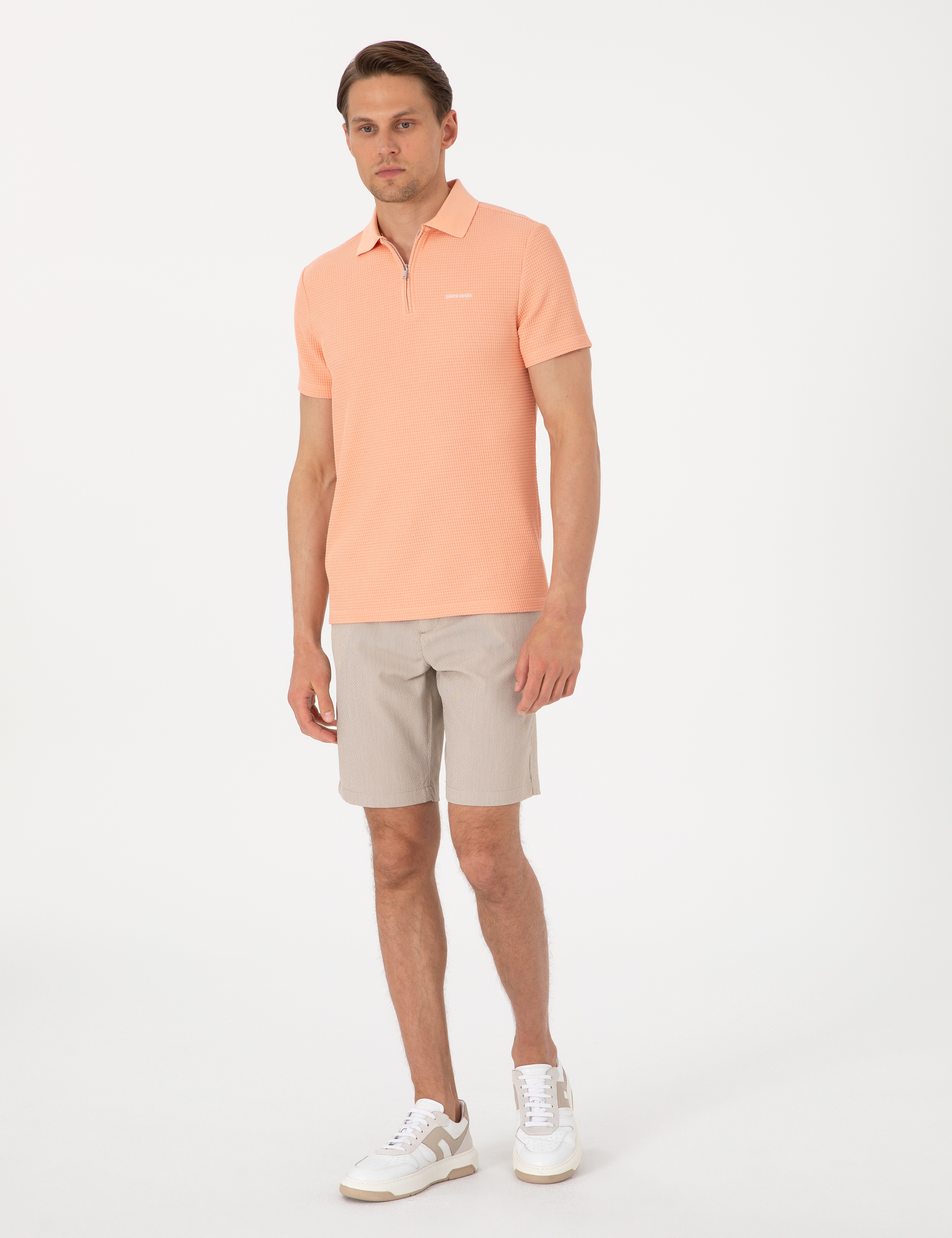 Vizon Slim Fit Gofre Dokuma Şort - Image 3