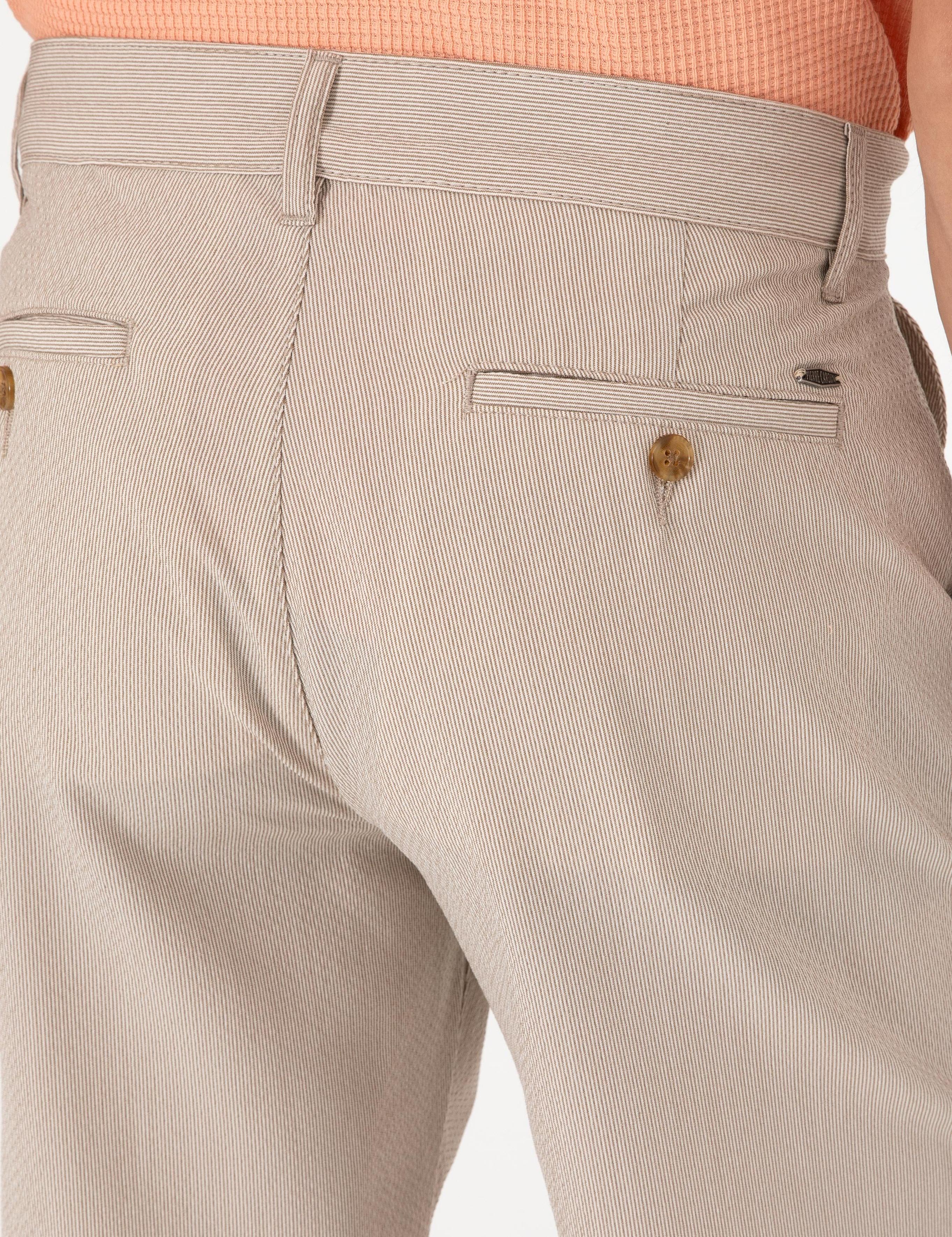 Vizon Slim Fit Gofre Dokuma Şort