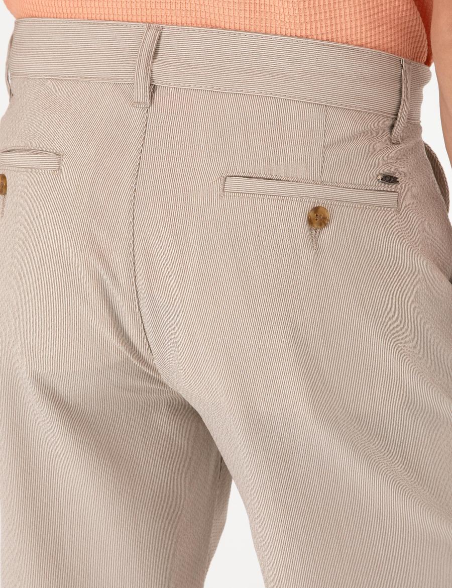 Vizon Slim Fit Gofre Dokuma Şort