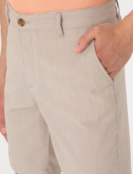 Vizon Slim Fit Gofre Dokuma Şort - 50309644017