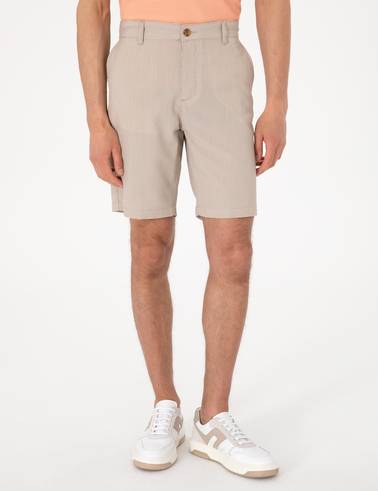 Vizon Slim Fit Gofre Dokuma Şort