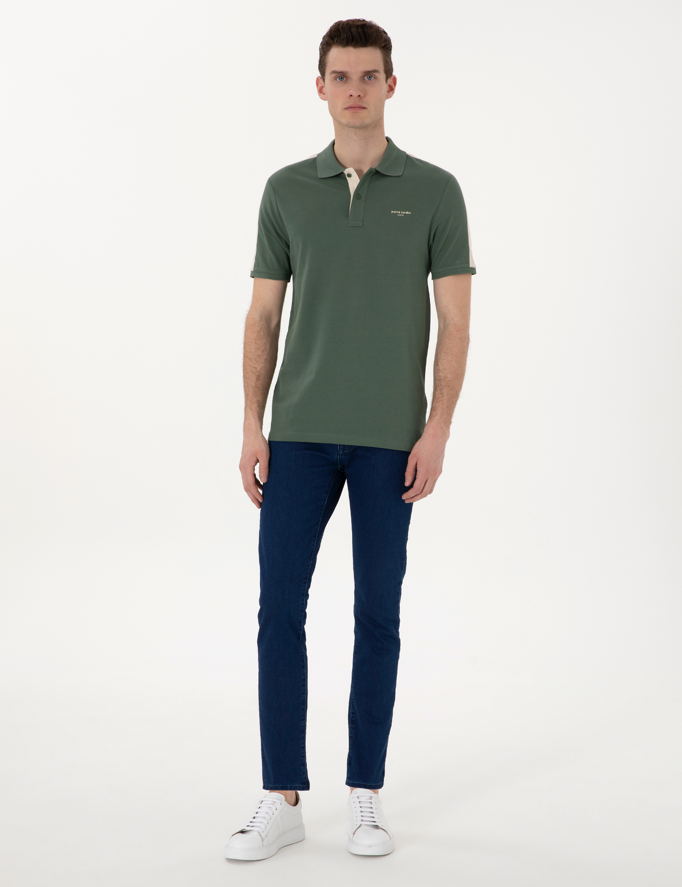 Haki Slim Fit Tişört - Image 4