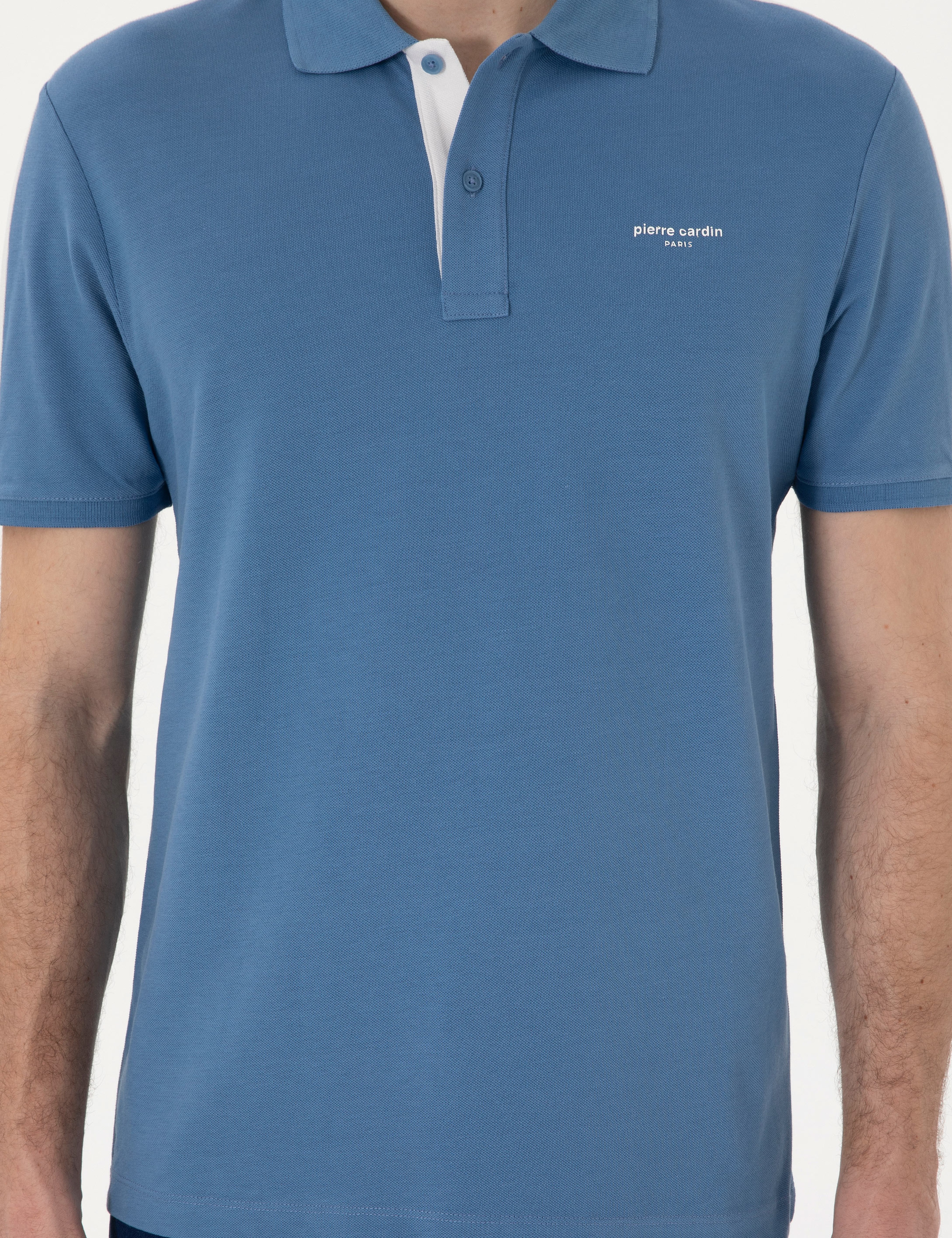 Mavi Slim Fit %100 Pamuk Düğmeli Polo Yaka Tişört - Image 6