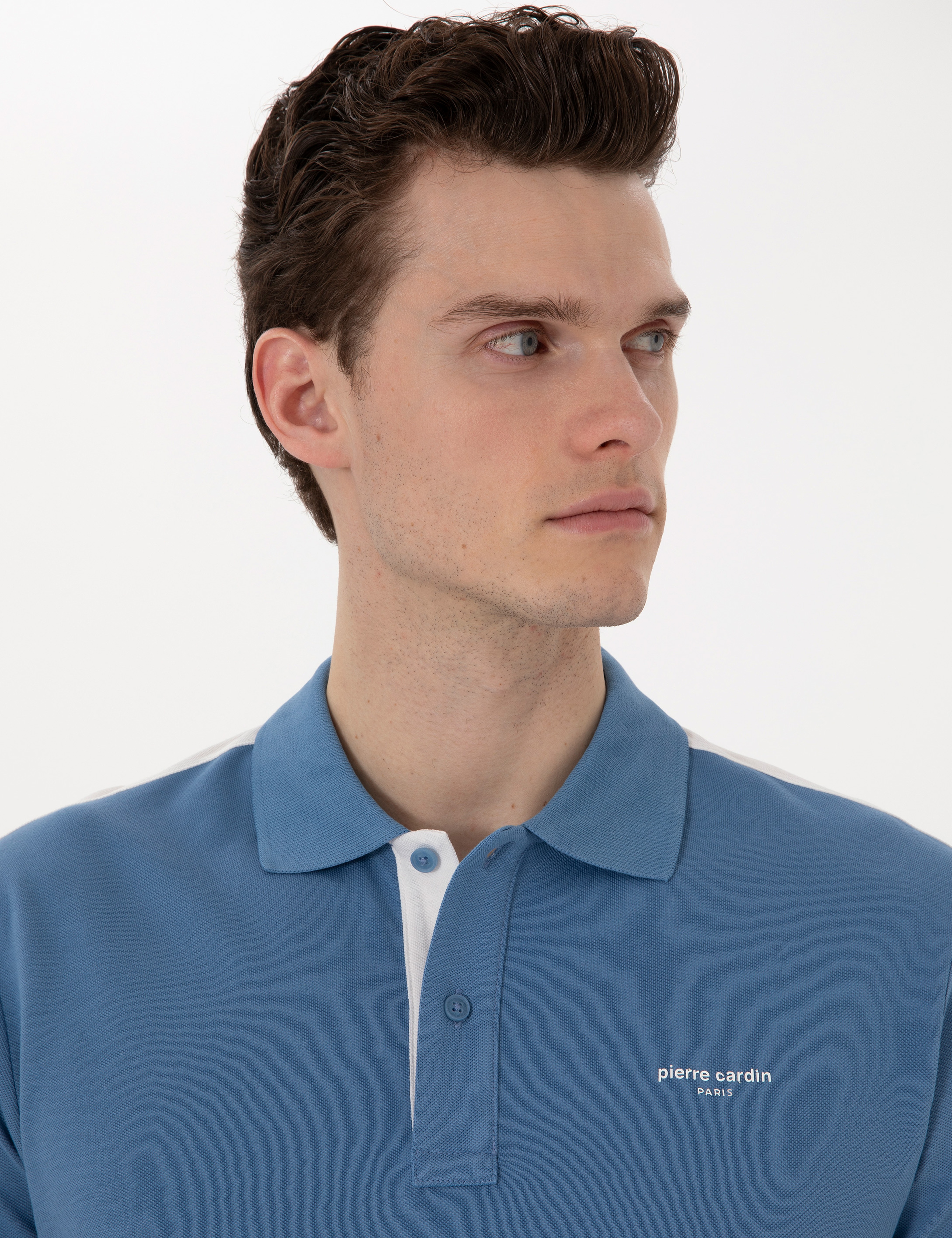Mavi Slim Fit %100 Pamuk Düğmeli Polo Yaka Tişört - Image 2