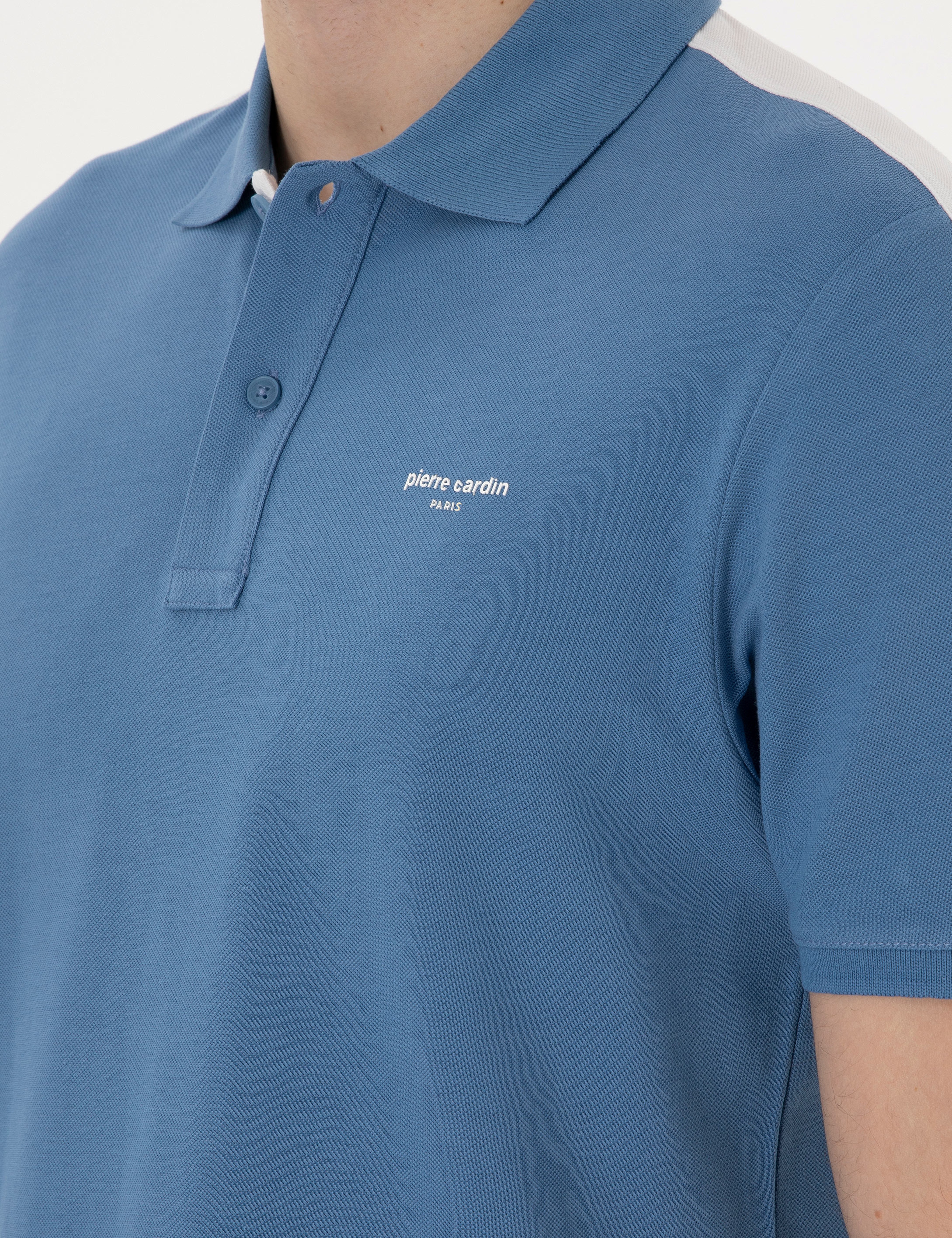 Mavi Slim Fit %100 Pamuk Düğmeli Polo Yaka Tişört - Image 7