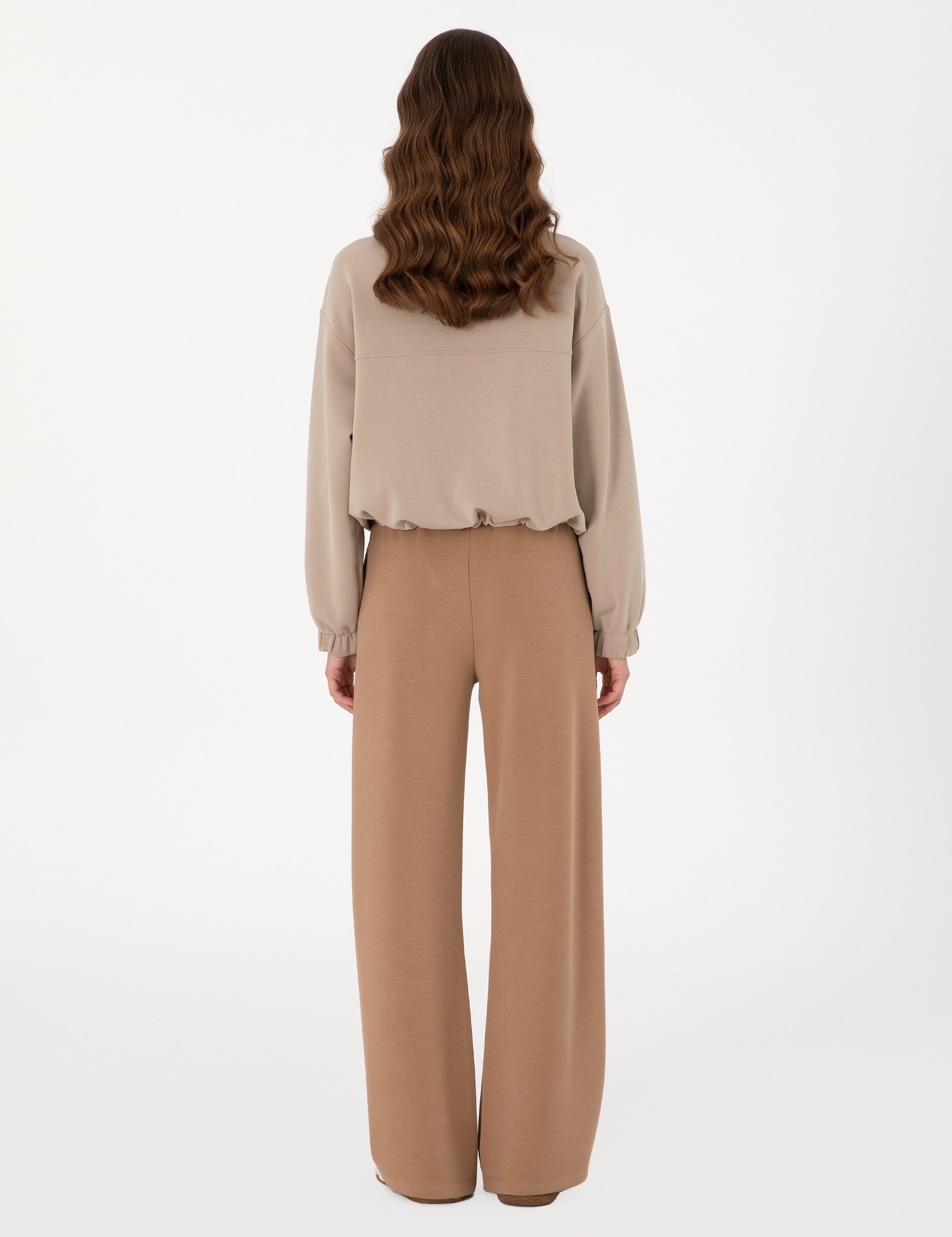 Kahverengi Flare Fit Eşofman Altı - Image 4