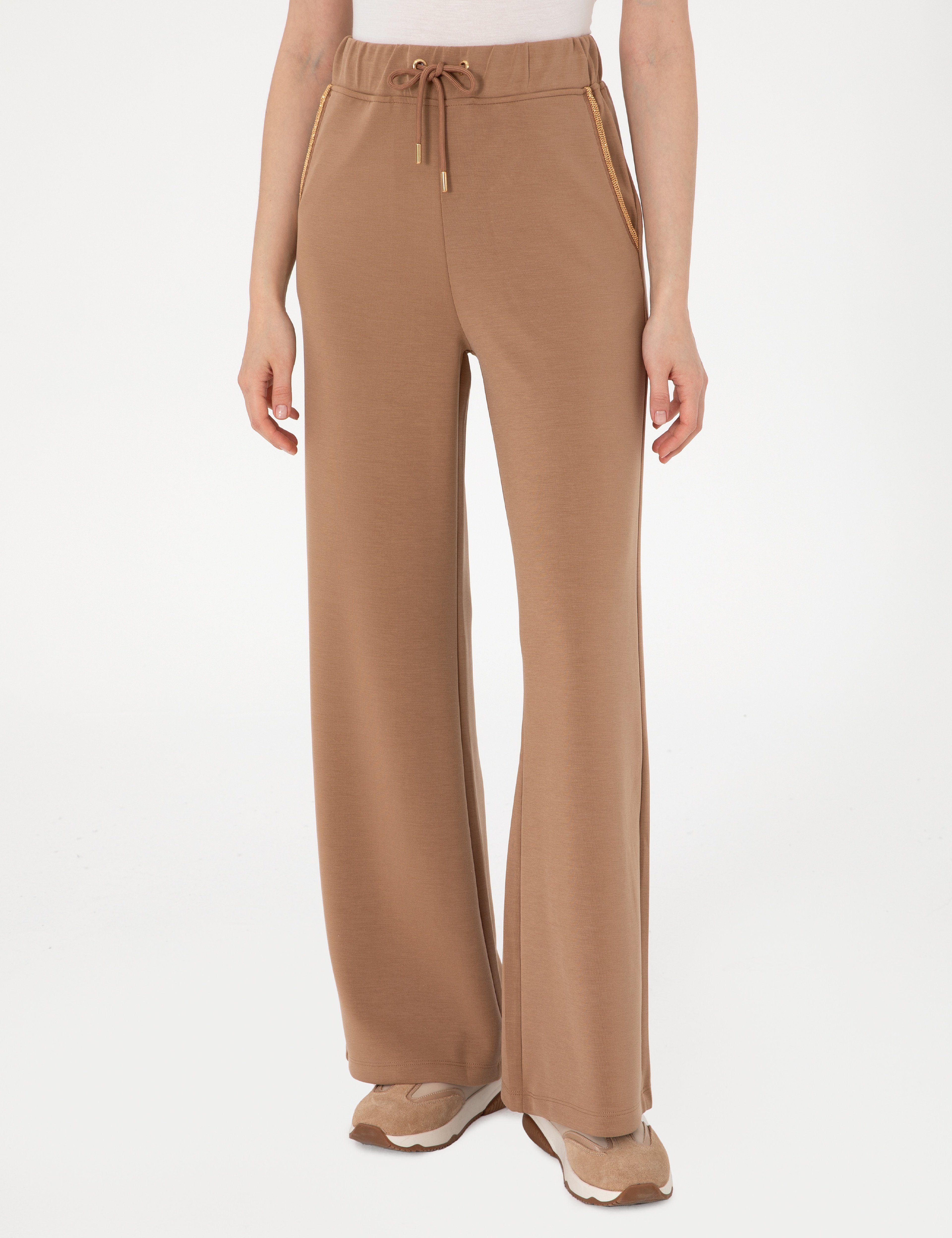 Kahverengi Flare Fit Eşofman Altı